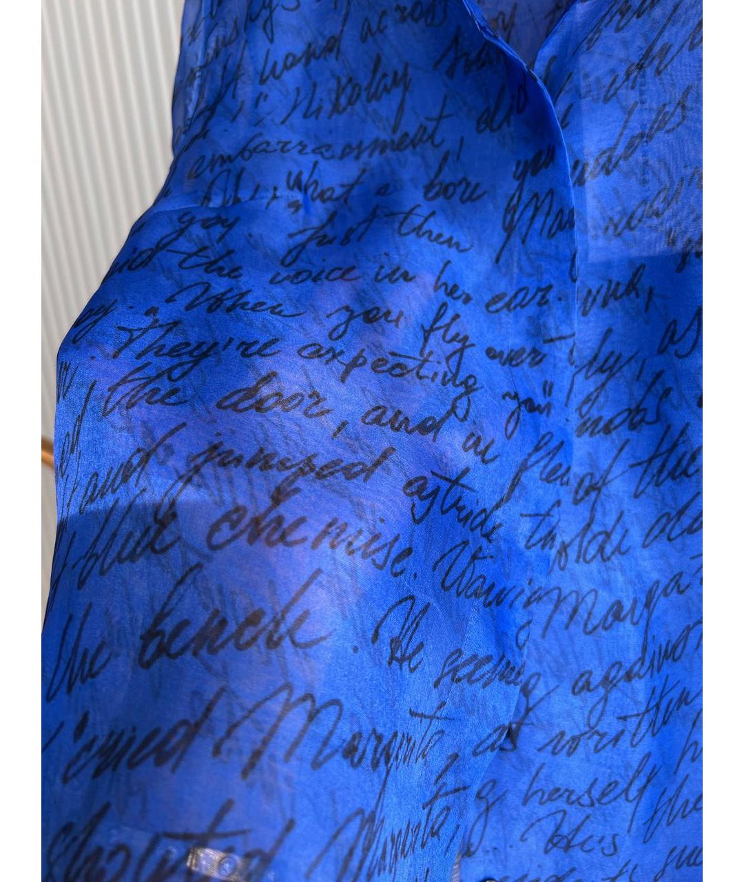 ALEXANDER TEREKHOV Синяя шелковая блузы, фото 4