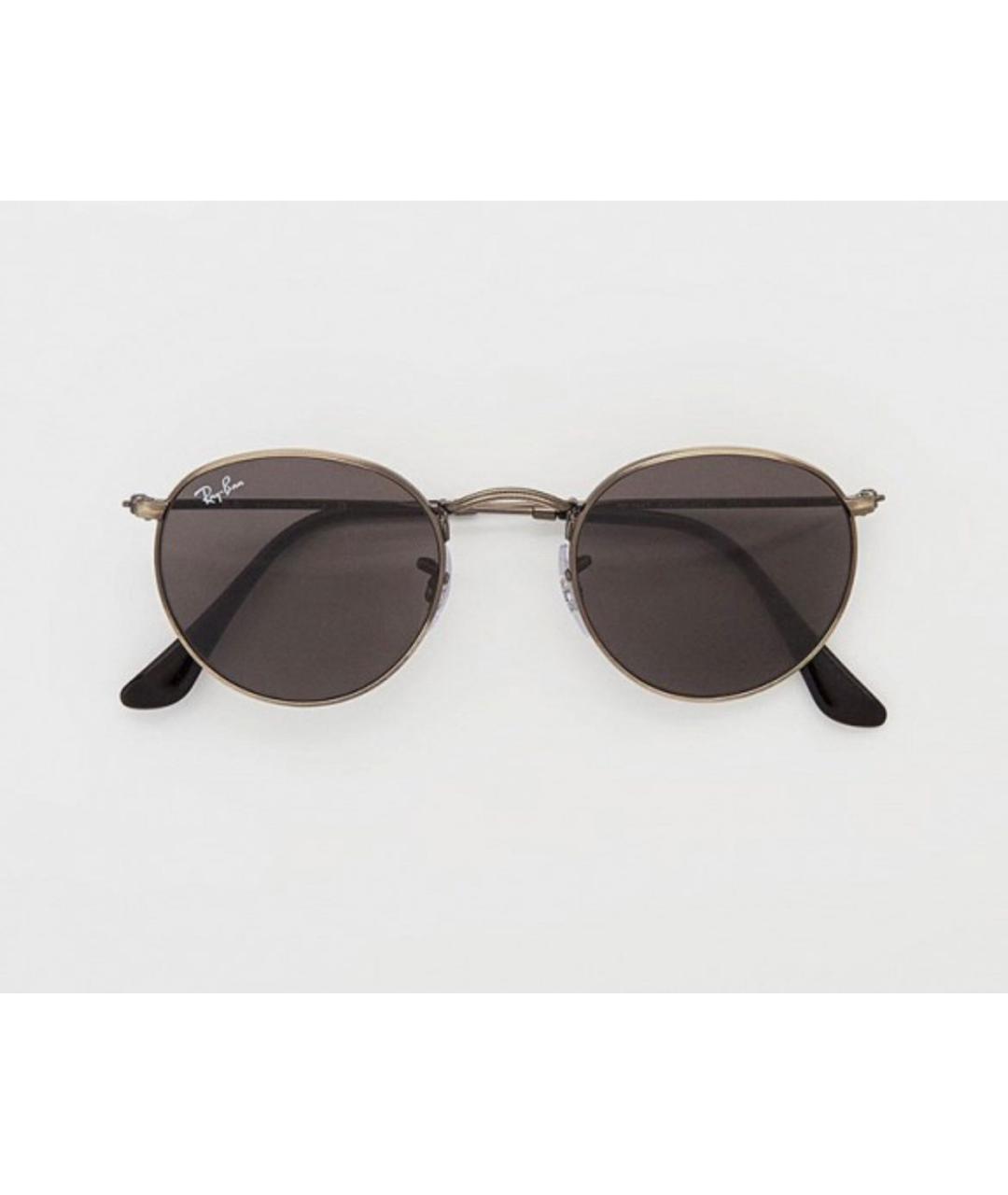 RAY BAN Серые металлические солнцезащитные очки, фото 4