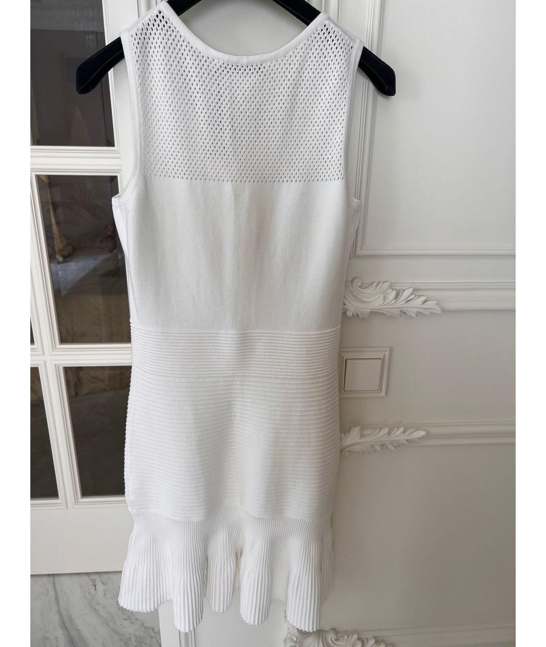 SANDRO Белое хлопко-эластановое повседневное платье, фото 2