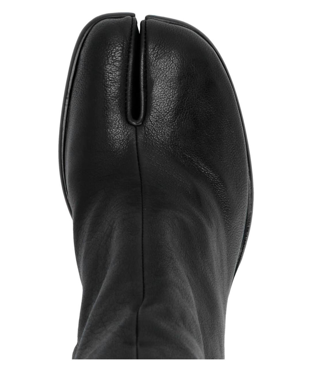 MAISON MARGIELA Черные кожаные сапоги, фото 3