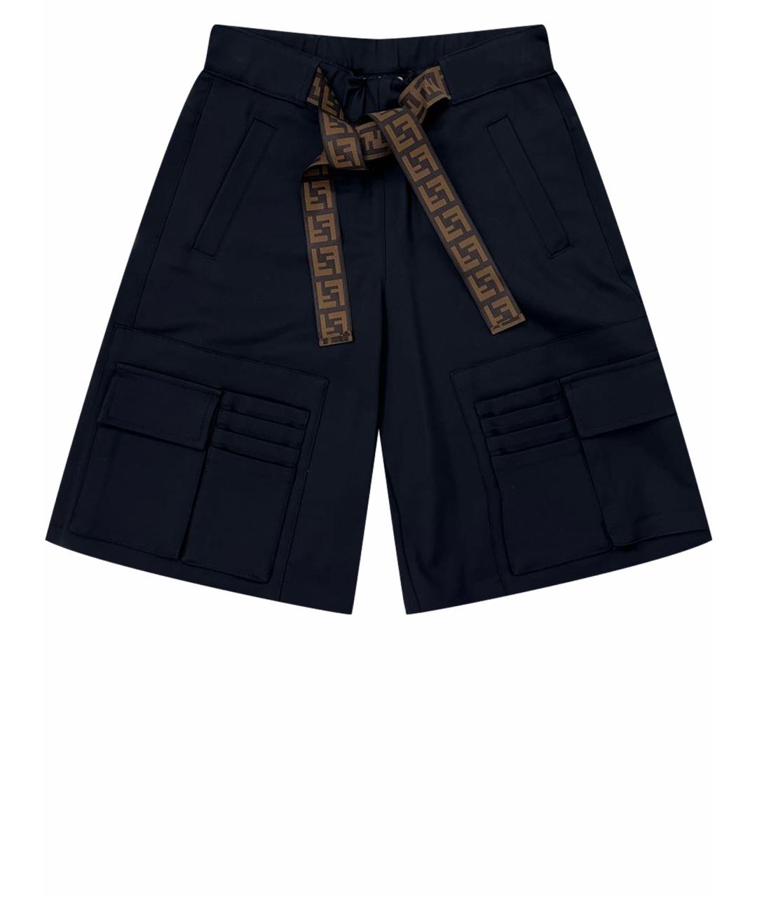 FENDI KIDS Темно-синие брюки и шорты, фото 1