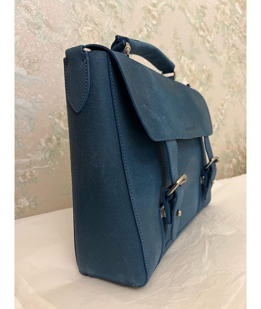 ORCIANI Синяя замшевая сумка через плечо, фото 2