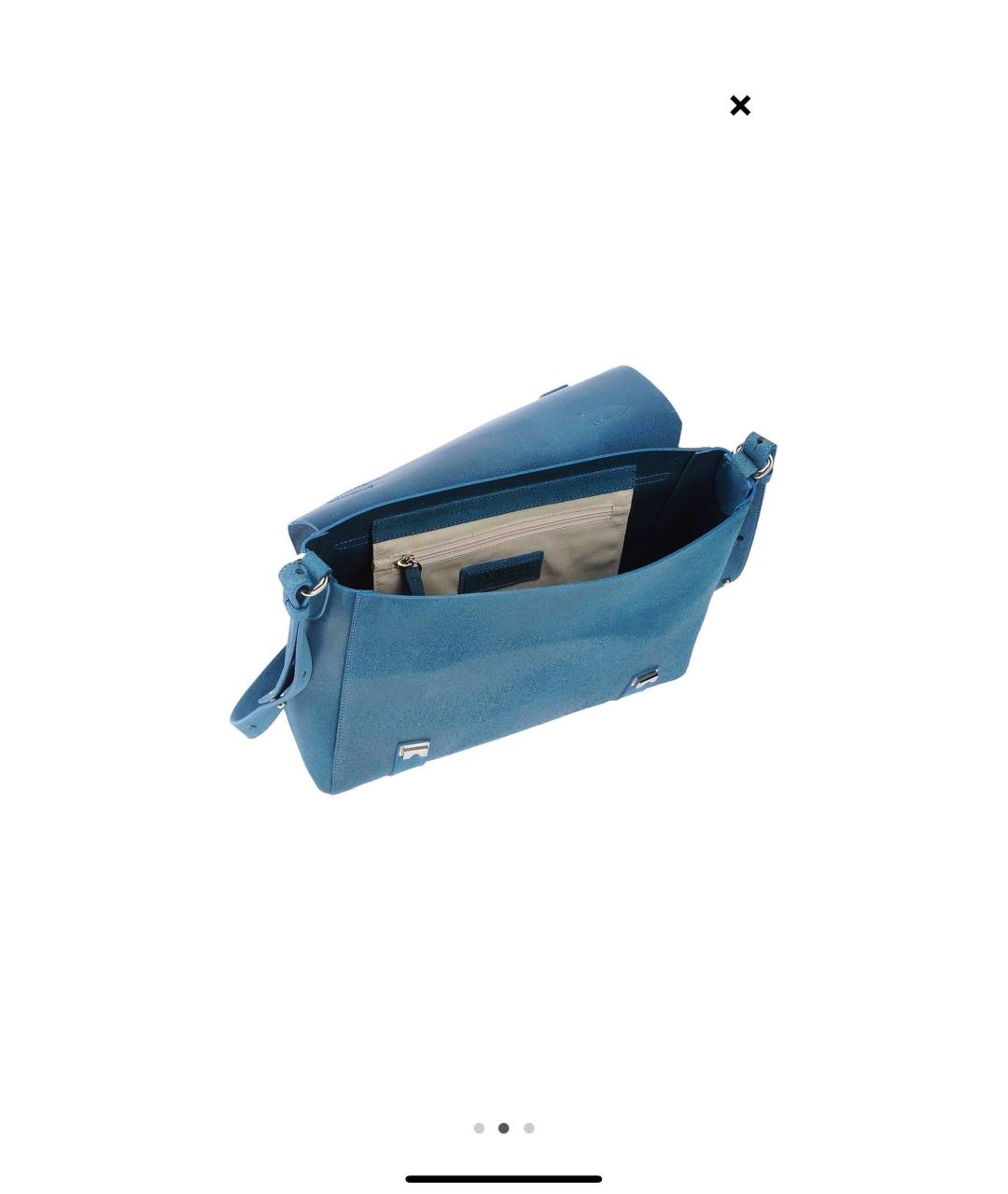 ORCIANI Синяя замшевая сумка через плечо, фото 4
