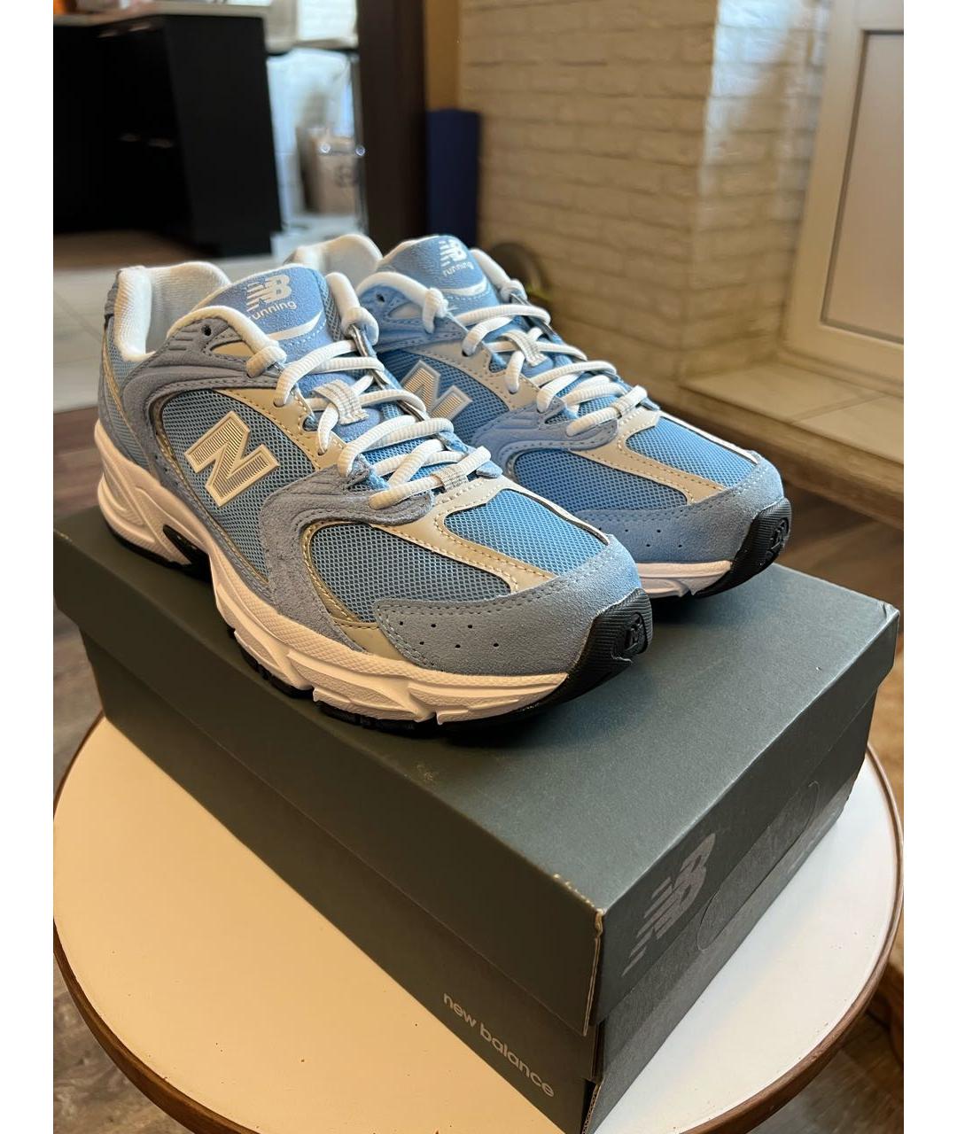 NEW BALANCE Голубые замшевые кроссовки, фото 2