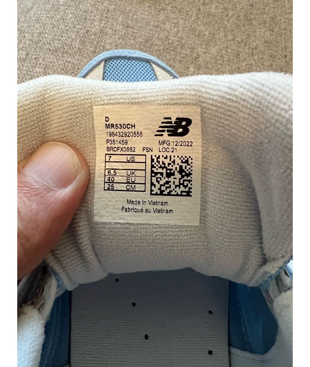 NEW BALANCE Голубые замшевые кроссовки, фото 4