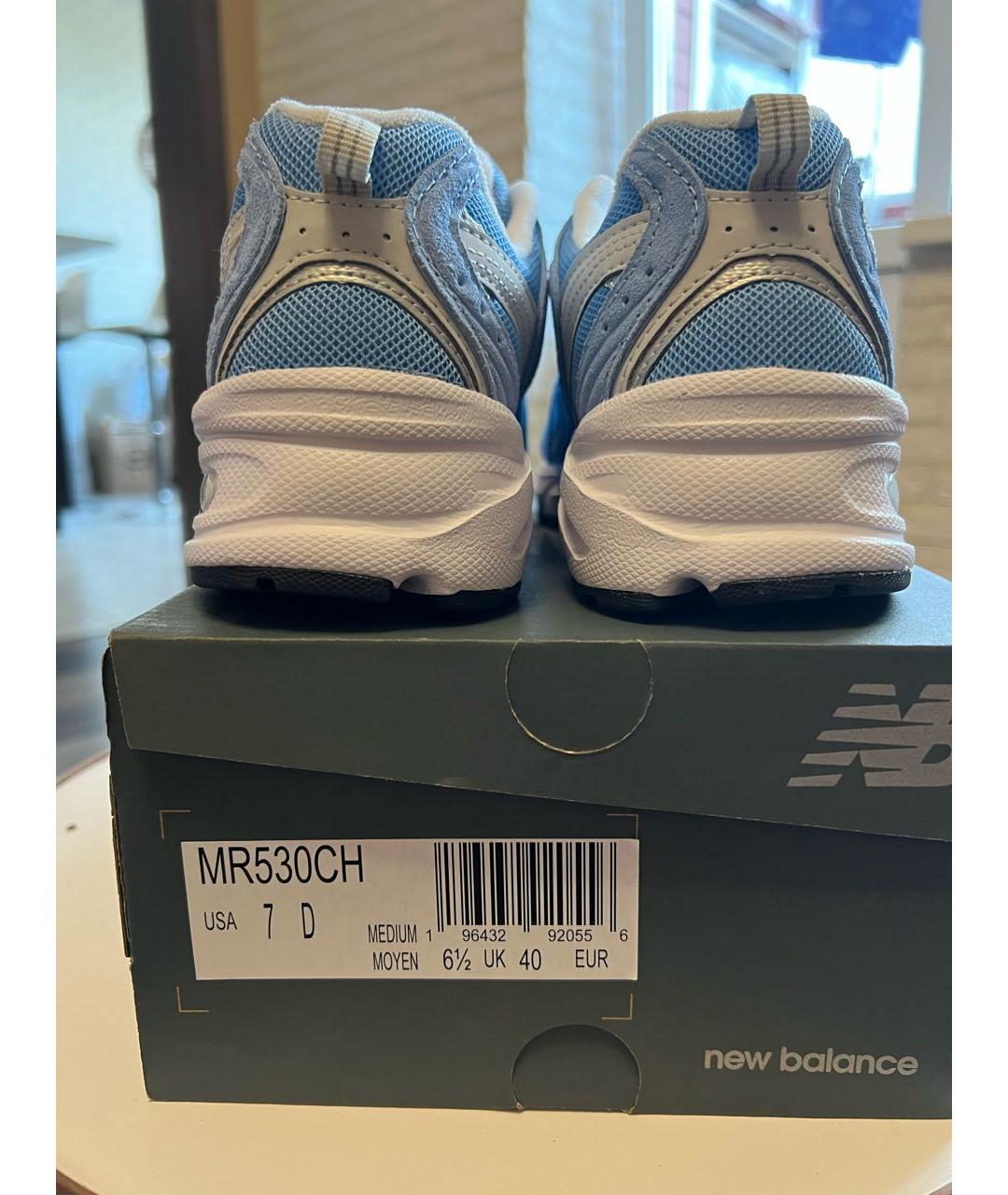 NEW BALANCE Голубые замшевые кроссовки, фото 3