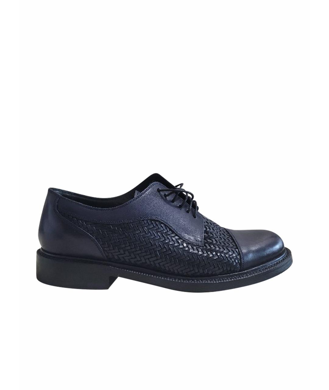 BRIONI Темно-синие кожаные туфли, фото 1