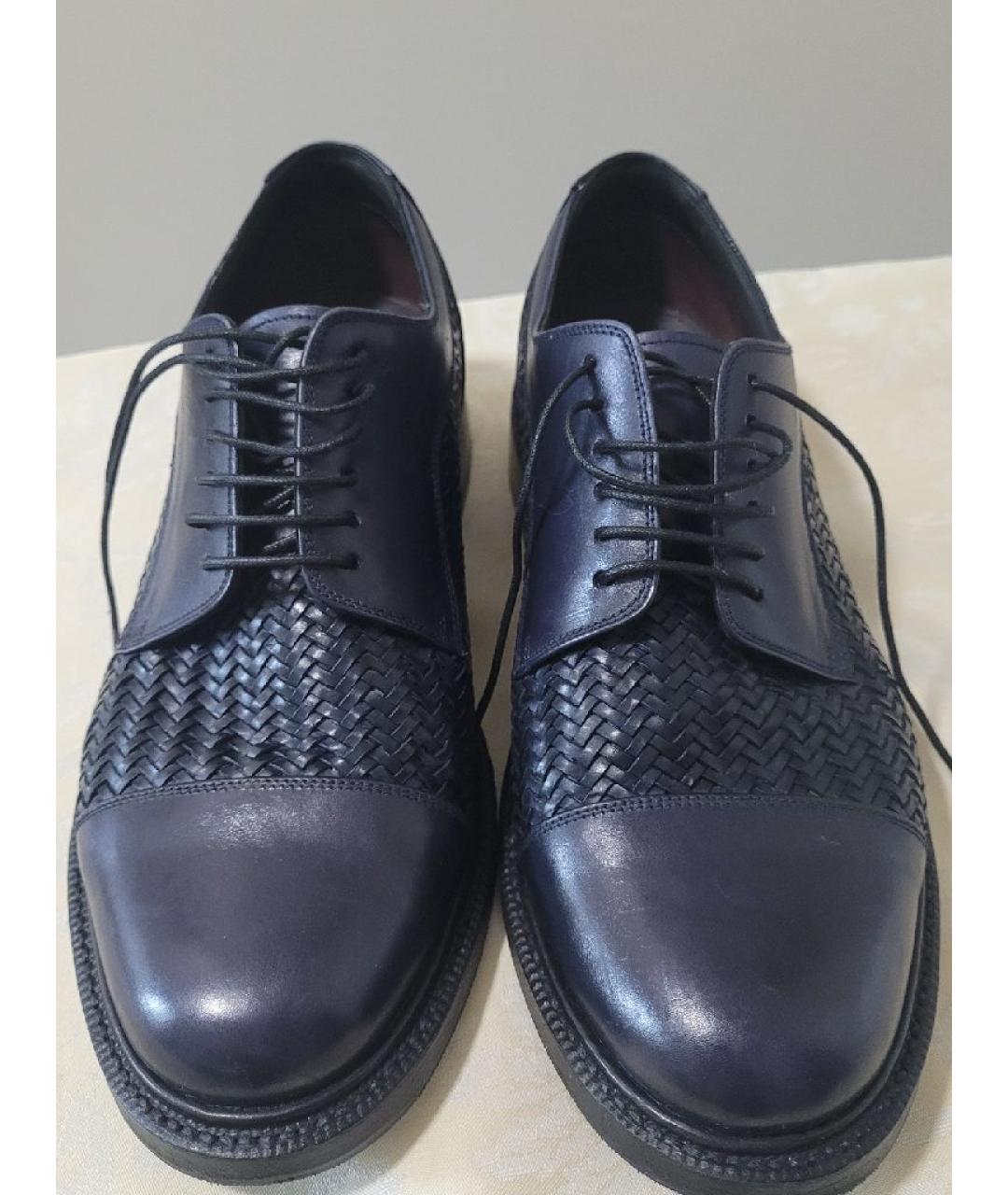 BRIONI Темно-синие кожаные туфли, фото 2