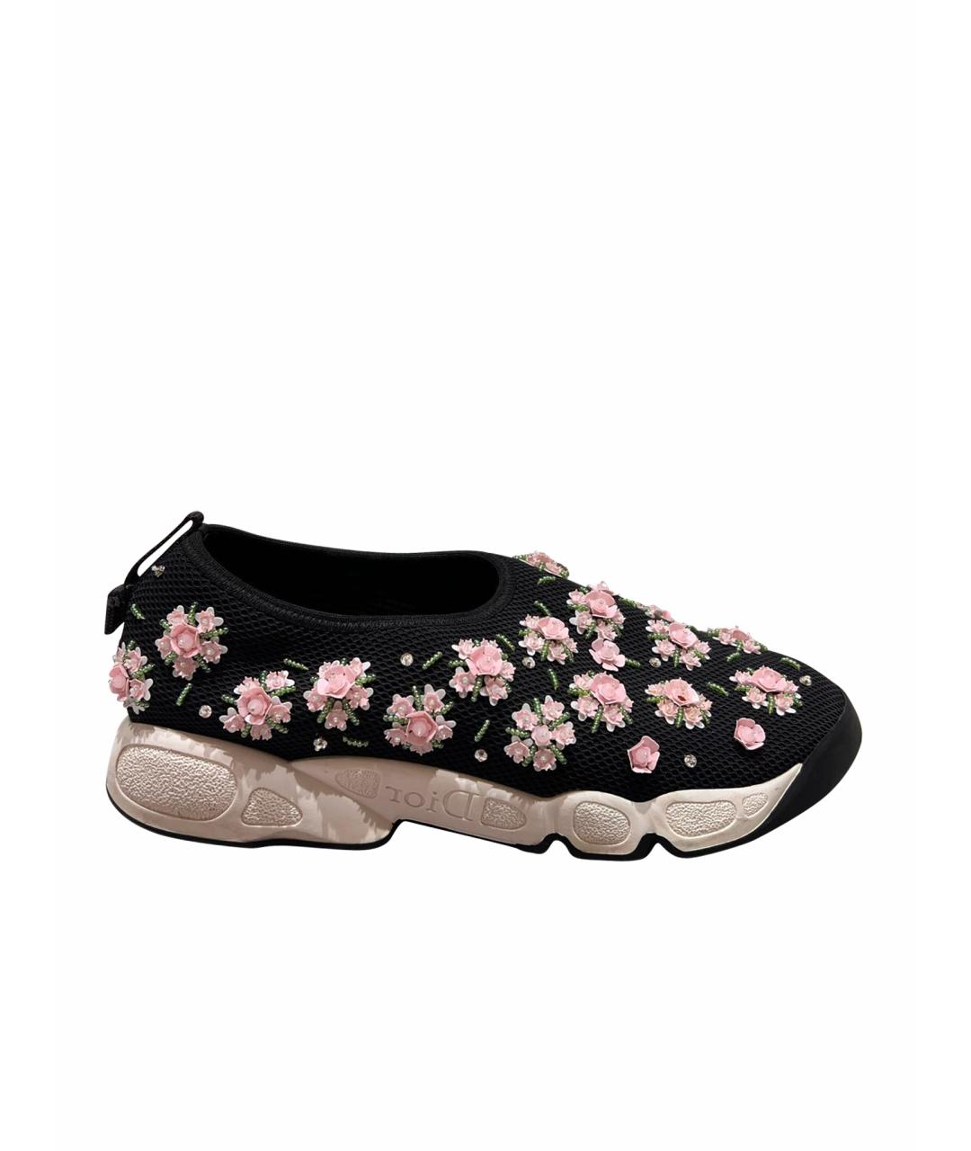 CHRISTIAN DIOR PRE-OWNED Розовые текстильные кроссовки, фото 1