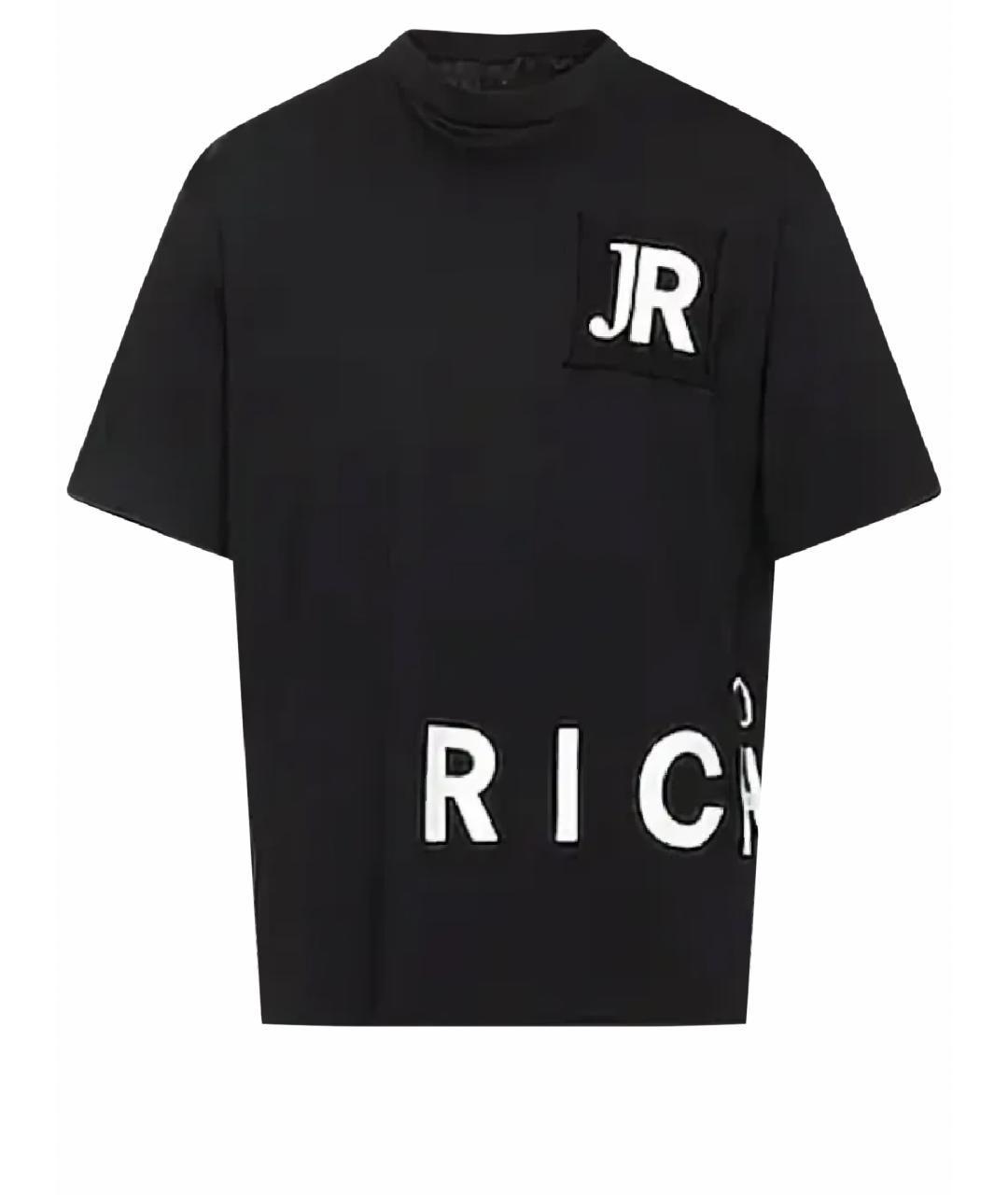 JOHN RICHMOND Черная хлопковая футболка, фото 1