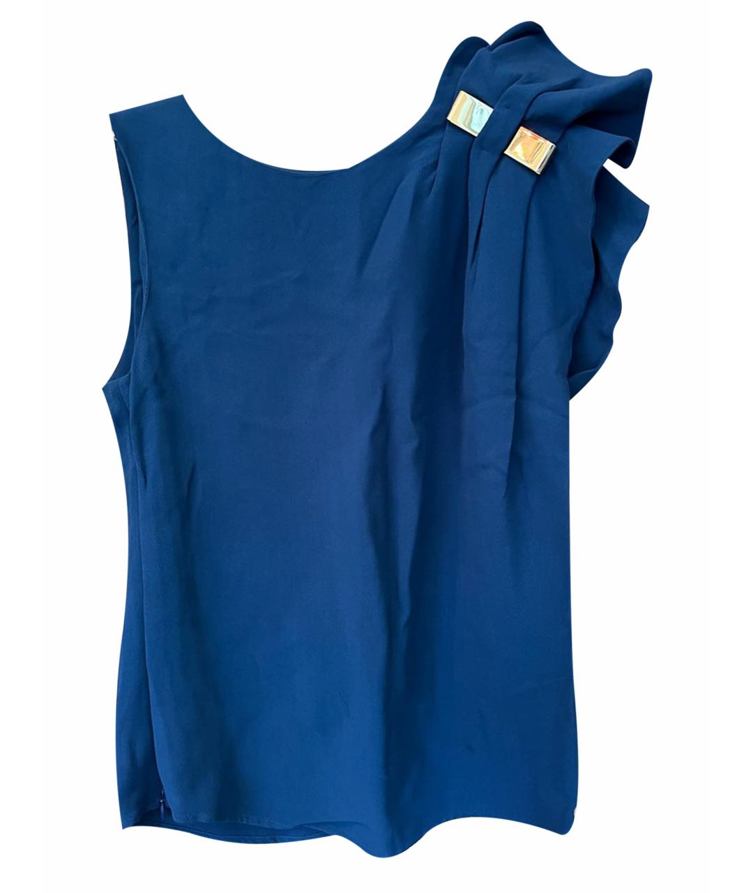 CAVALLI CLASS Синяя вискозная блузы, фото 1