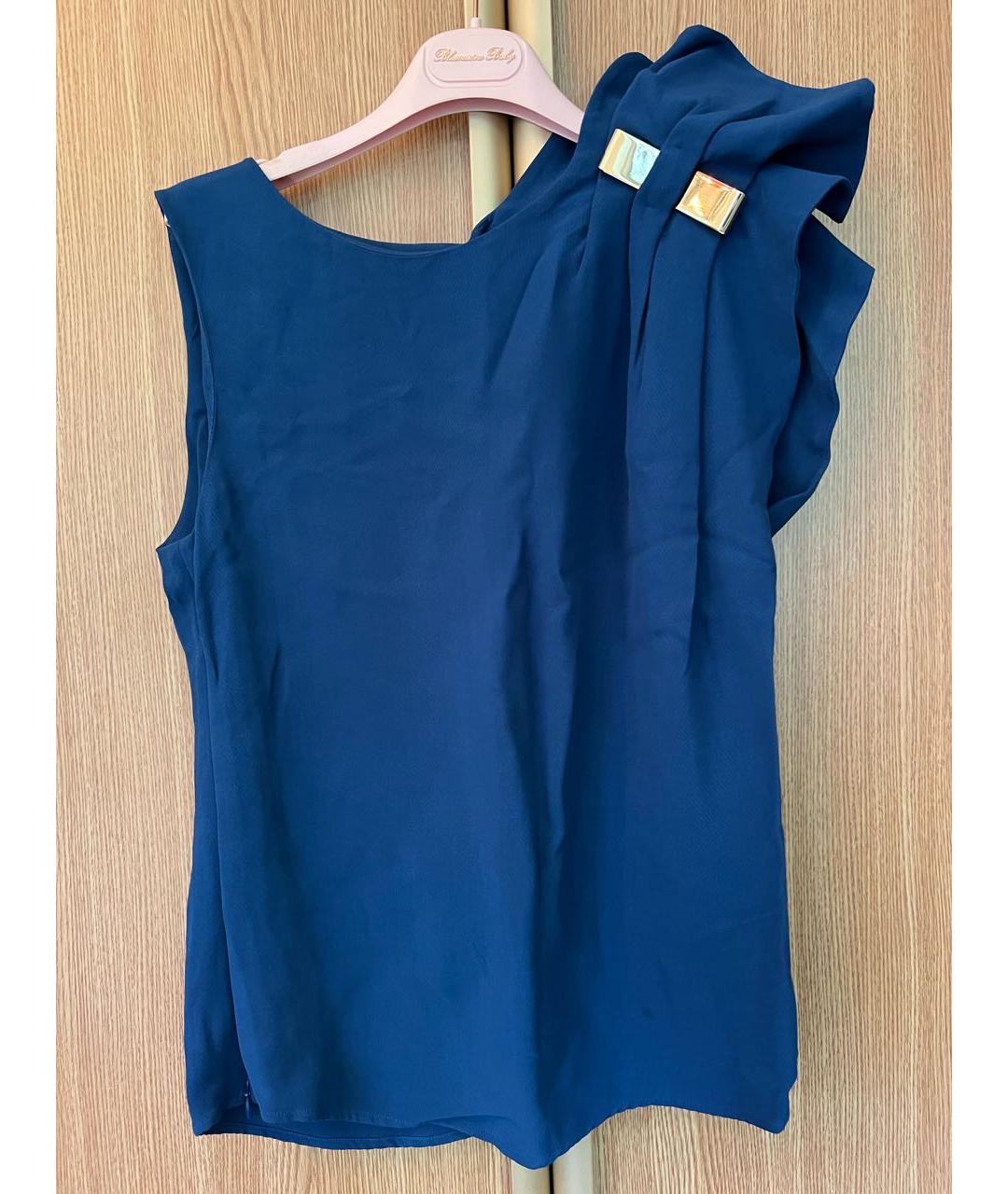 CAVALLI CLASS Синяя вискозная блузы, фото 6