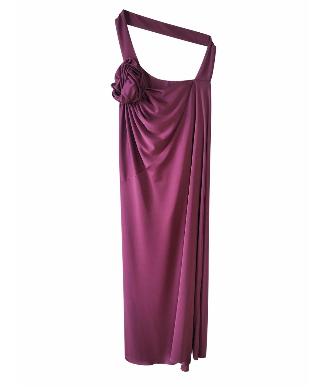 YVES SAINT LAURENT VINTAGE Фиолетовое коктейльное платье, фото 1