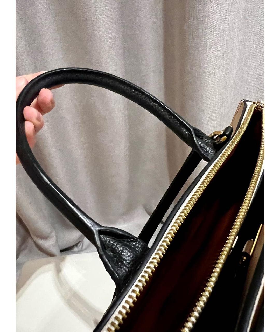 LOUIS VUITTON PRE-OWNED Коричневая кожаная сумка с короткими ручками, фото 3