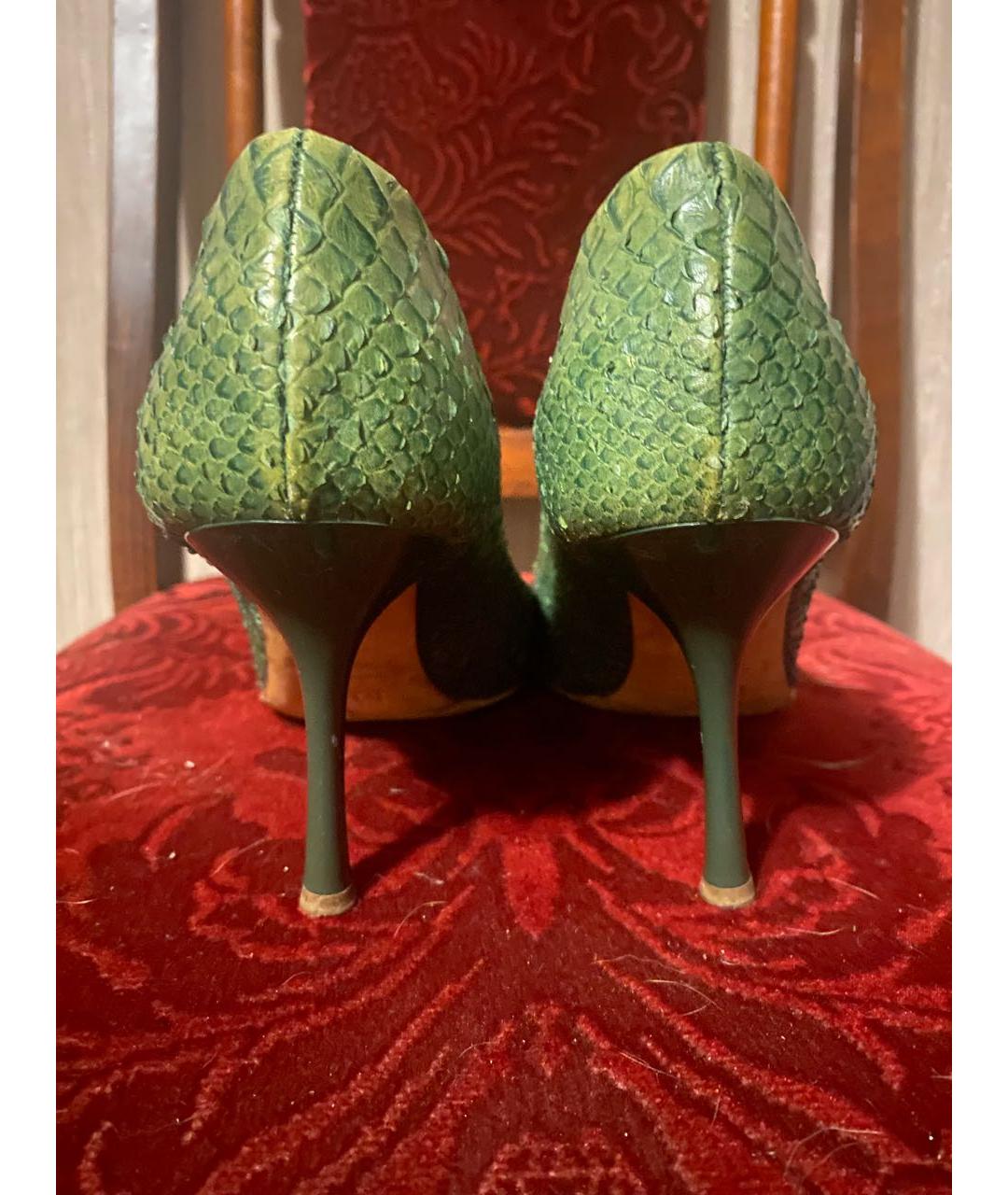 CHRISTIAN DIOR PRE-OWNED Зеленые туфли из экзотической кожи, фото 4