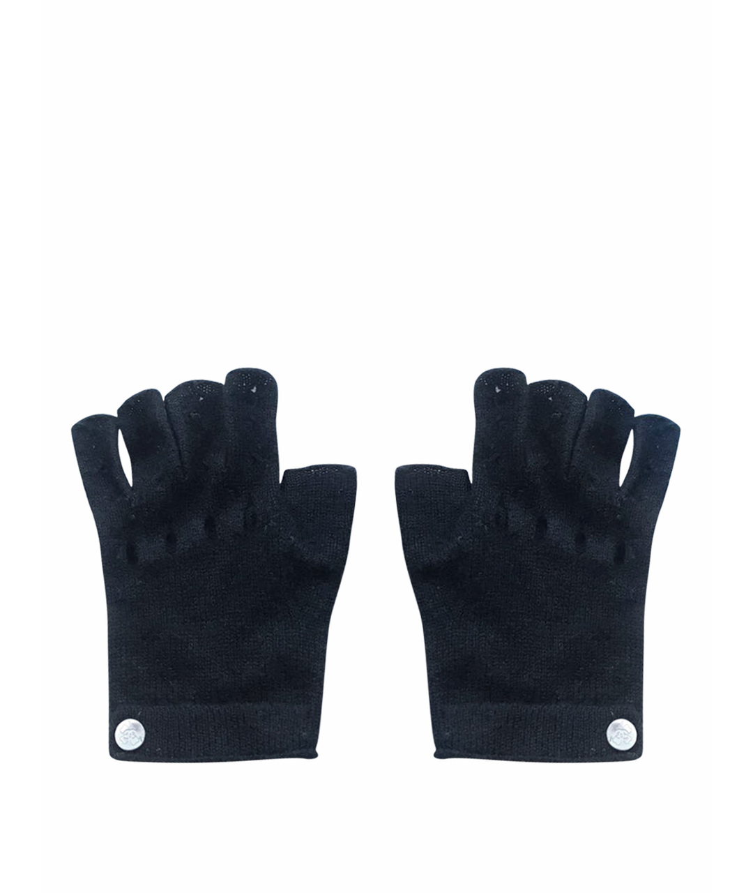 CHANEL PRE-OWNED Черные шерстяные перчатки, фото 1