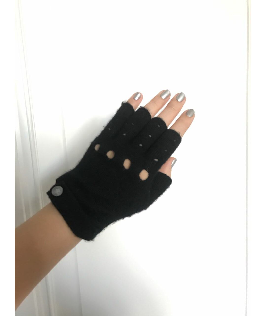 CHANEL PRE-OWNED Черные шерстяные перчатки, фото 5