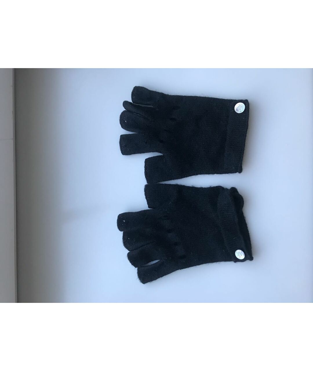 CHANEL PRE-OWNED Черные шерстяные перчатки, фото 7