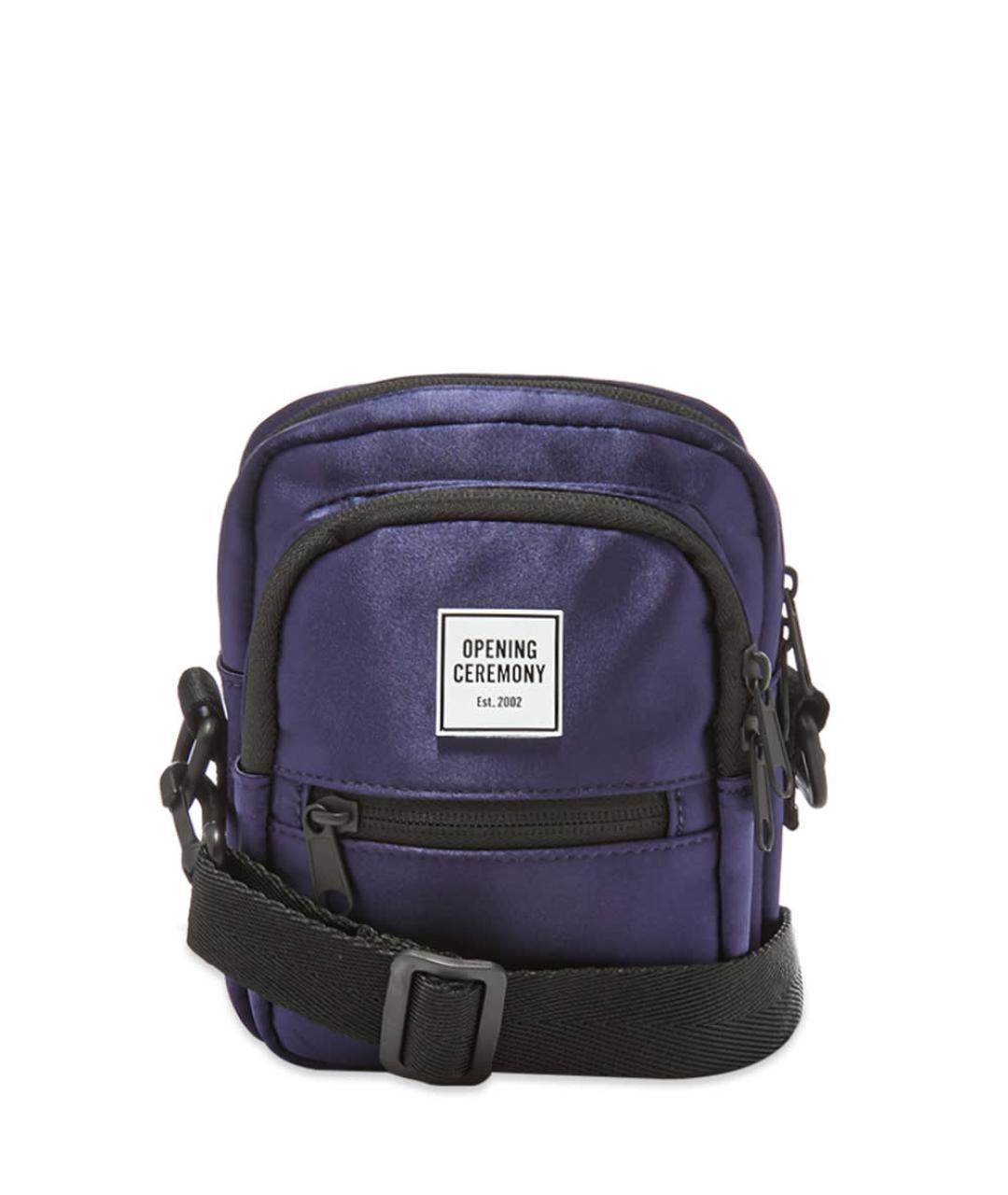 OPENING CEREMONY Темно-синяя тканевая сумка на плечо, фото 1