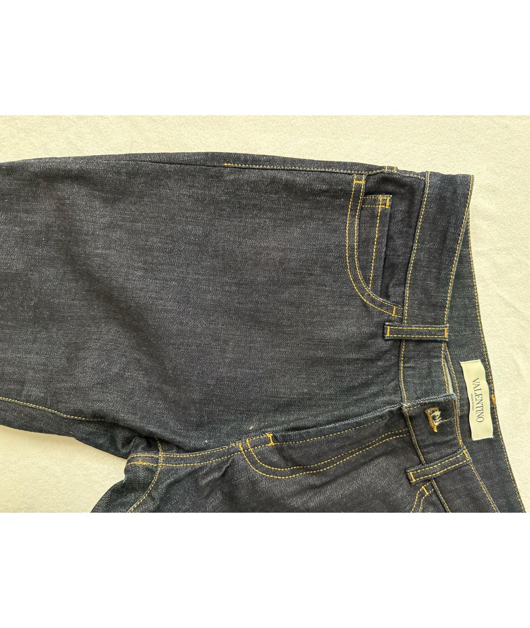 VALENTINO Темно-синие хлопковые джинсы слим, фото 4
