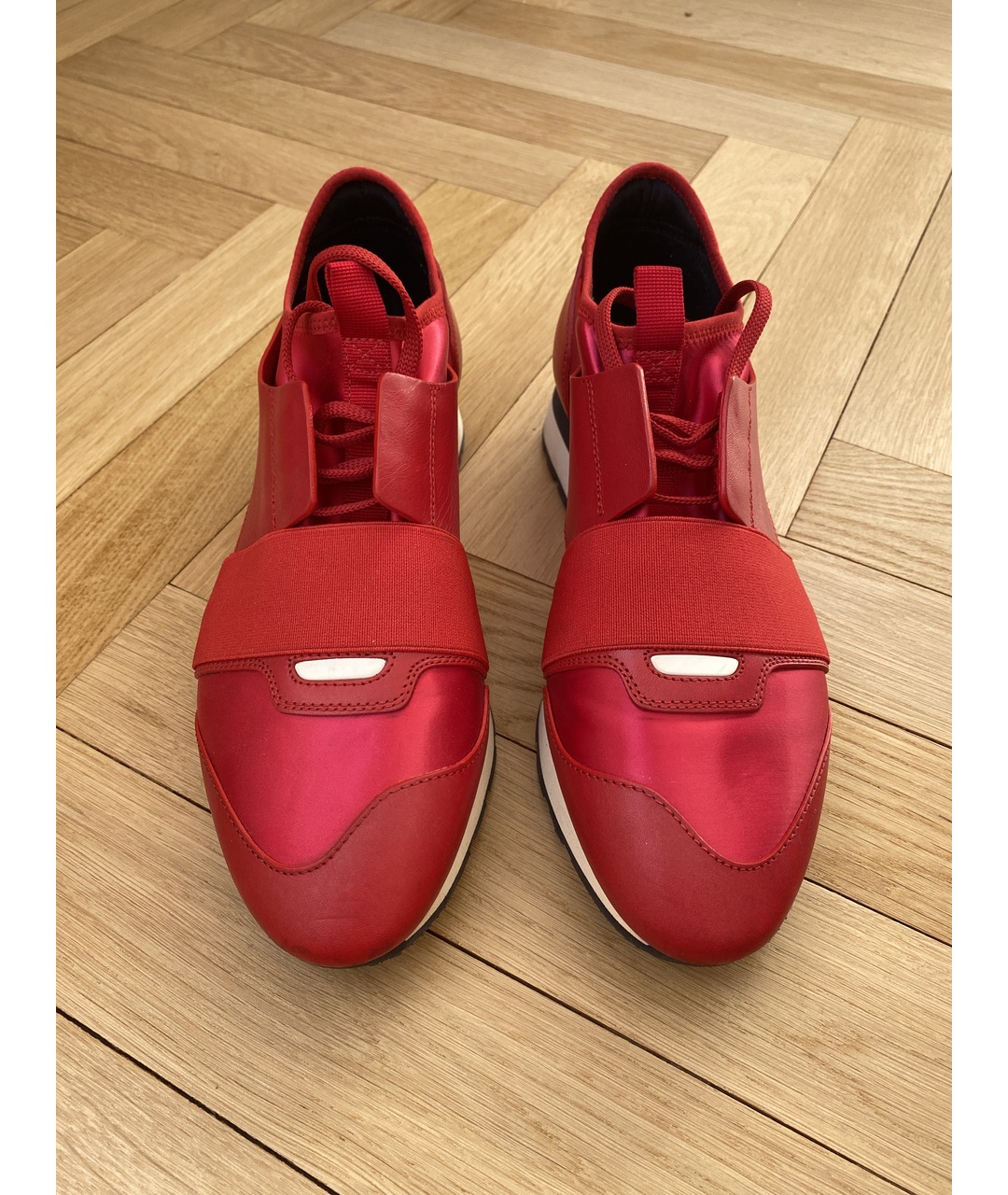 BALENCIAGA Красные кожаные кроссовки, фото 2