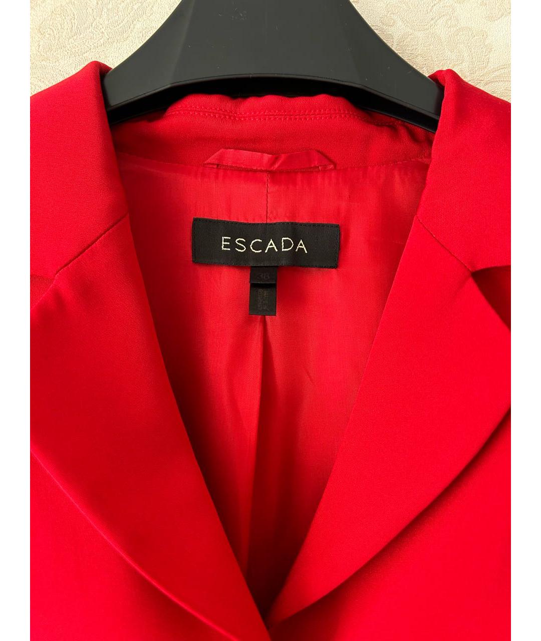 ESCADA Красный шелковый жакет/пиджак, фото 3