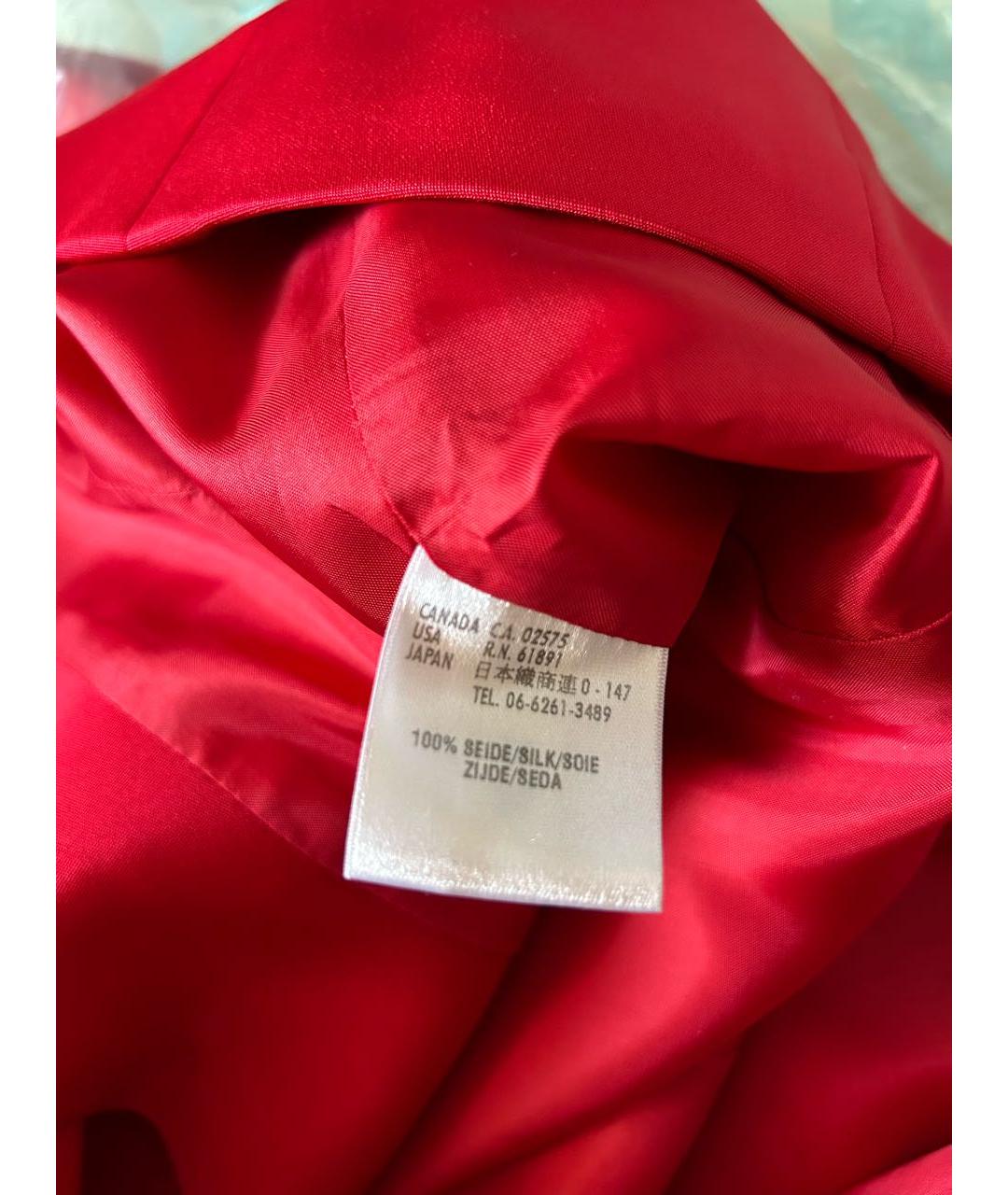 ESCADA Красный шелковый жакет/пиджак, фото 6