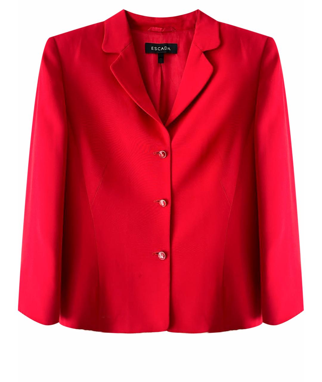 ESCADA Красный шелковый жакет/пиджак, фото 1
