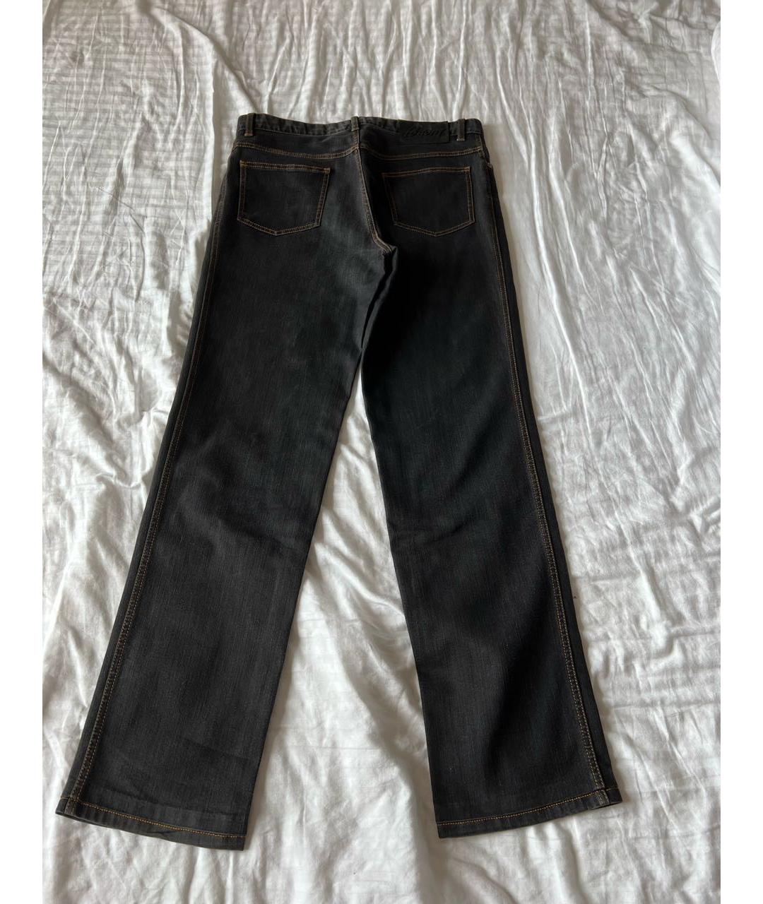 BRIONI Черные хлопковые прямые джинсы, фото 2
