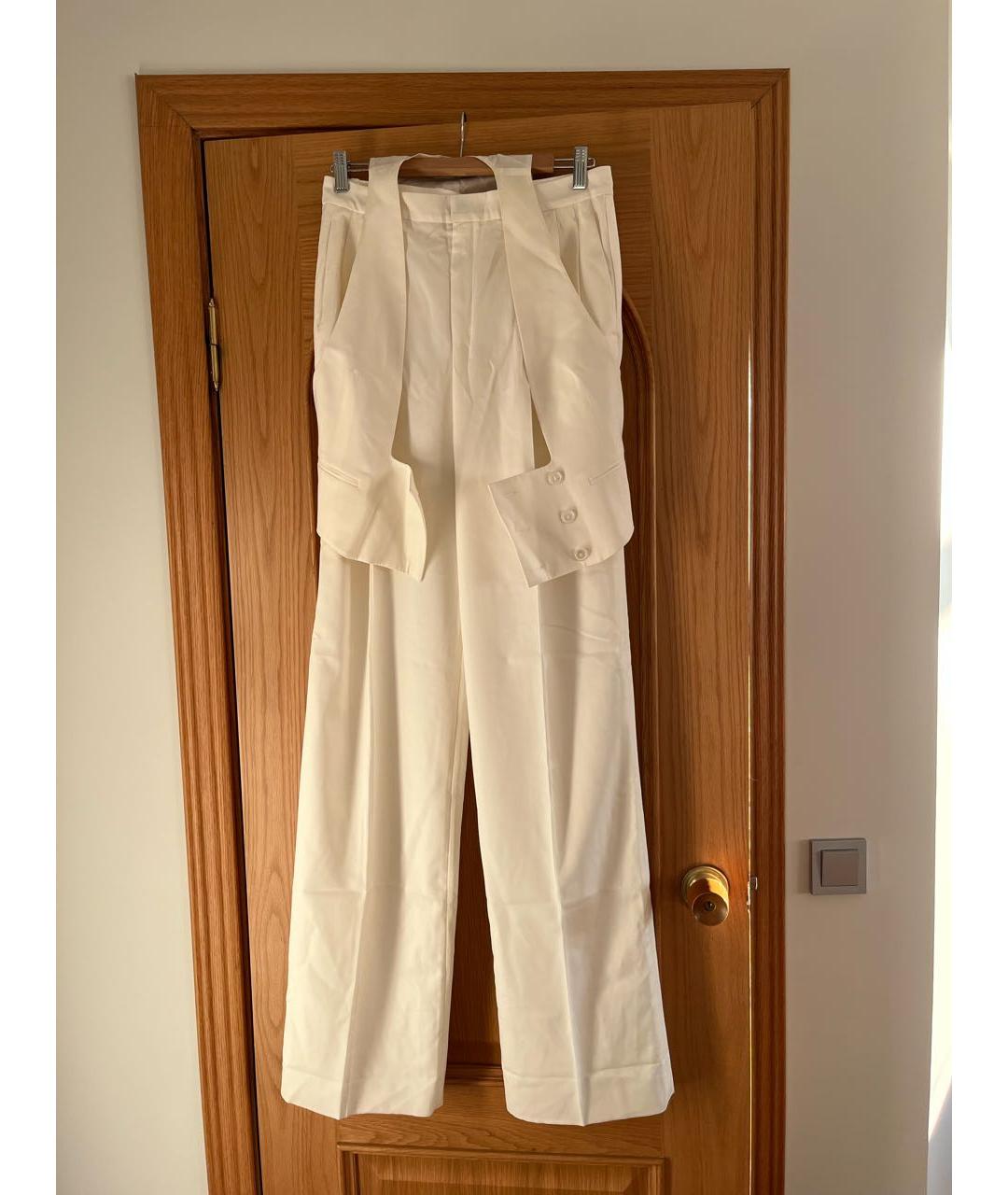 SAINT LAURENT Белый шерстяной костюм с брюками, фото 4