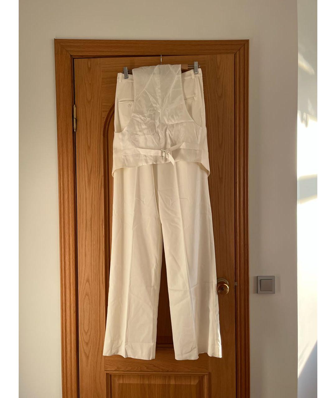 SAINT LAURENT Белый шерстяной костюм с брюками, фото 3