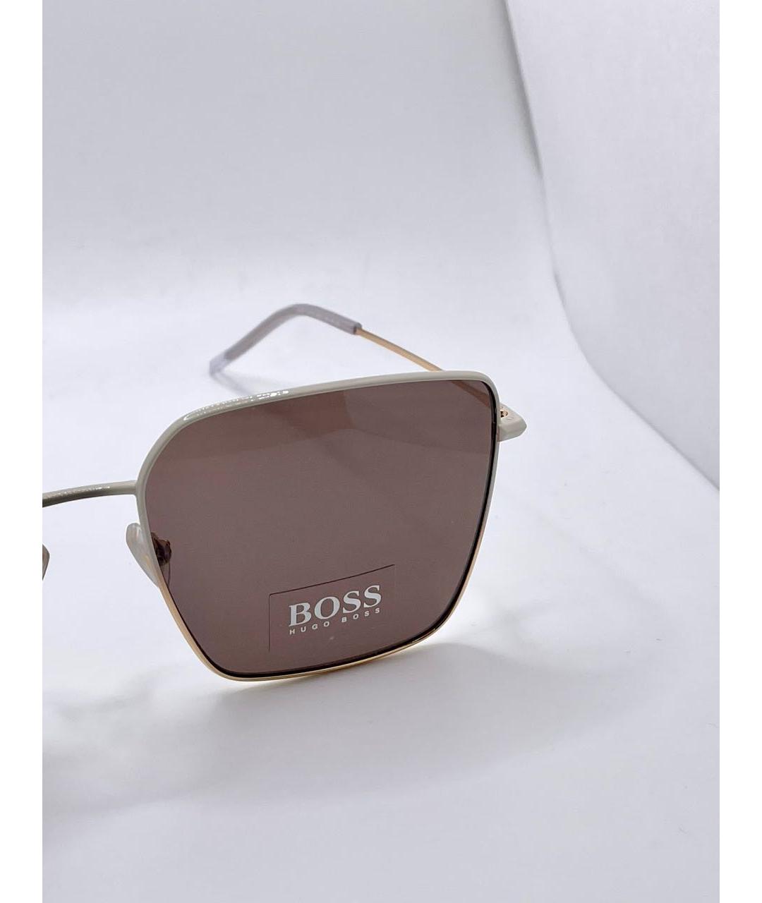 HUGO BOSS Коричневые металлические солнцезащитные очки, фото 4