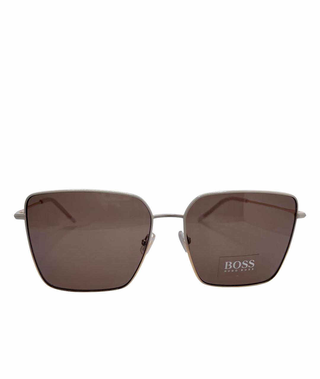 HUGO BOSS Коричневые металлические солнцезащитные очки, фото 1