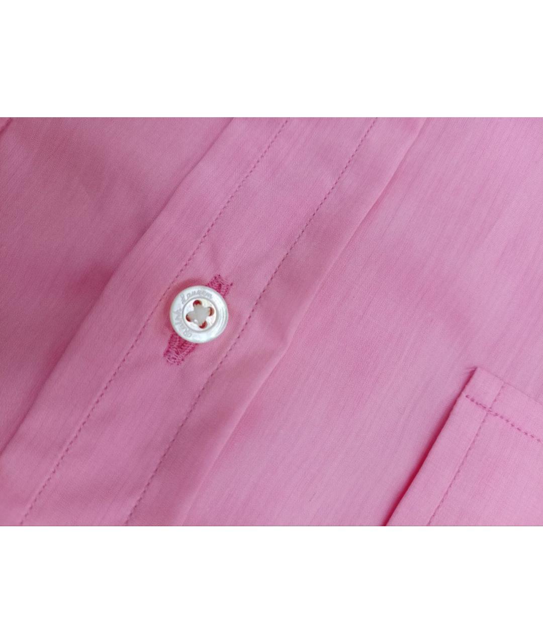 RALPH LAUREN PURPLE LABEL Розовая хлопковая классическая рубашка, фото 4