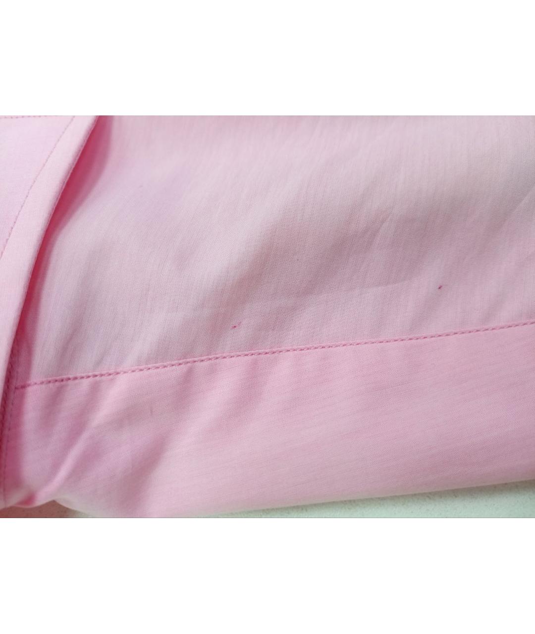 RALPH LAUREN PURPLE LABEL Розовая хлопковая классическая рубашка, фото 7