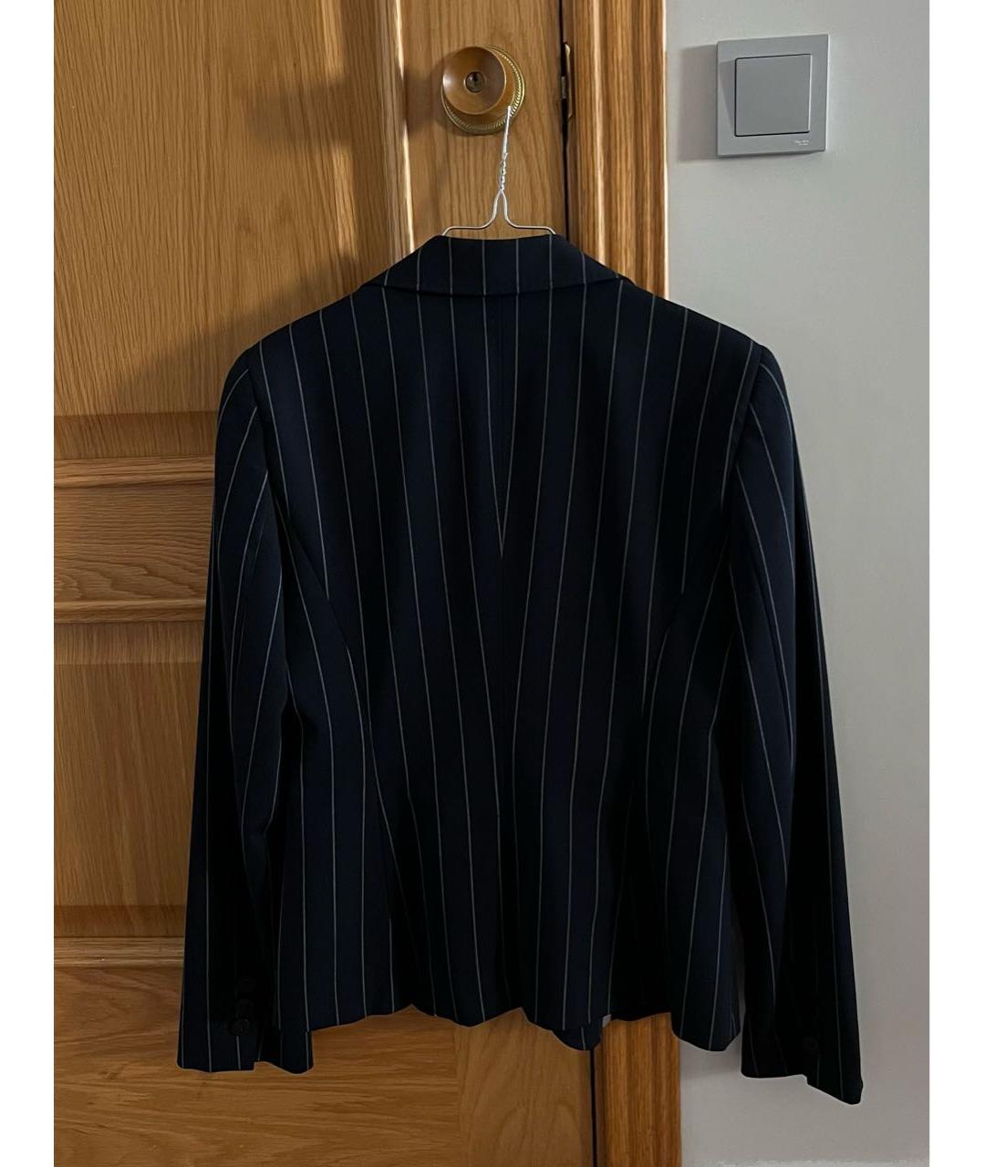 EMPORIO ARMANI Темно-синий шерстяной жакет/пиджак, фото 2