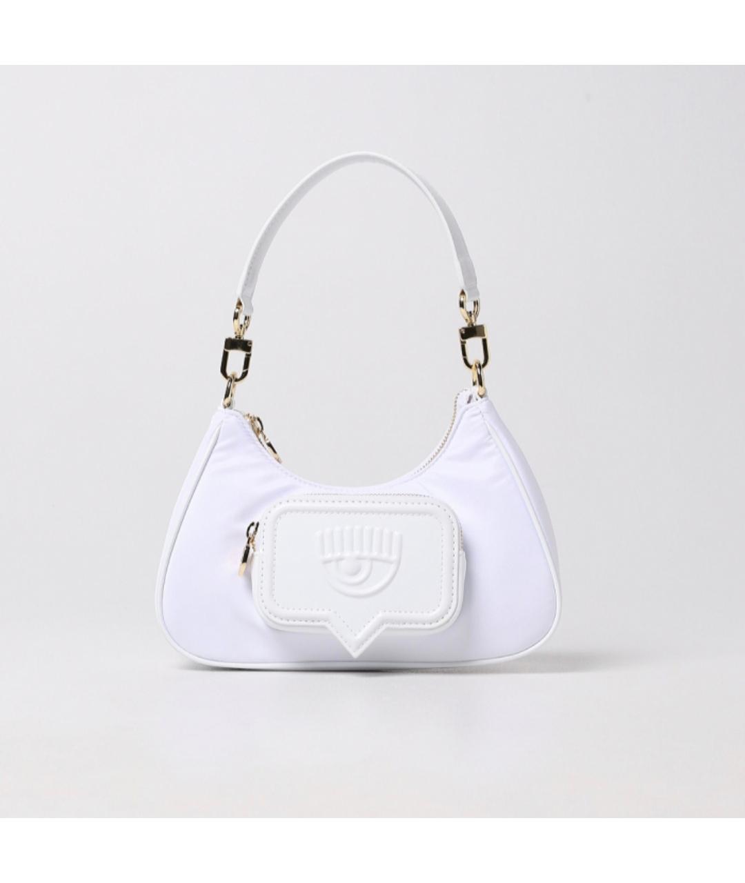 CHIARA FERRAGNI Белая сумка с короткими ручками, фото 9