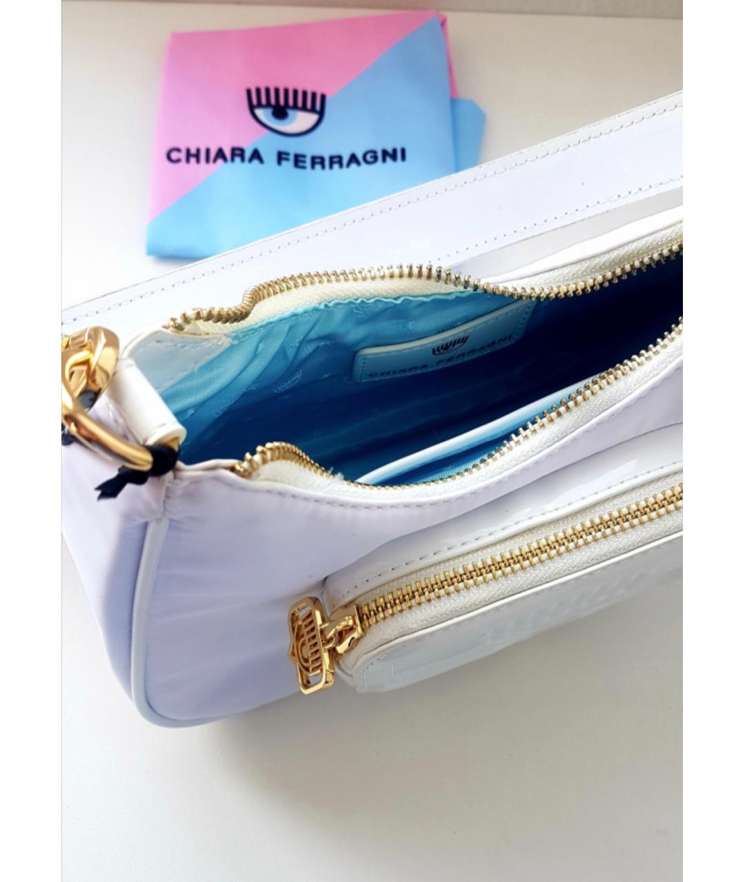 CHIARA FERRAGNI Белая сумка с короткими ручками, фото 7