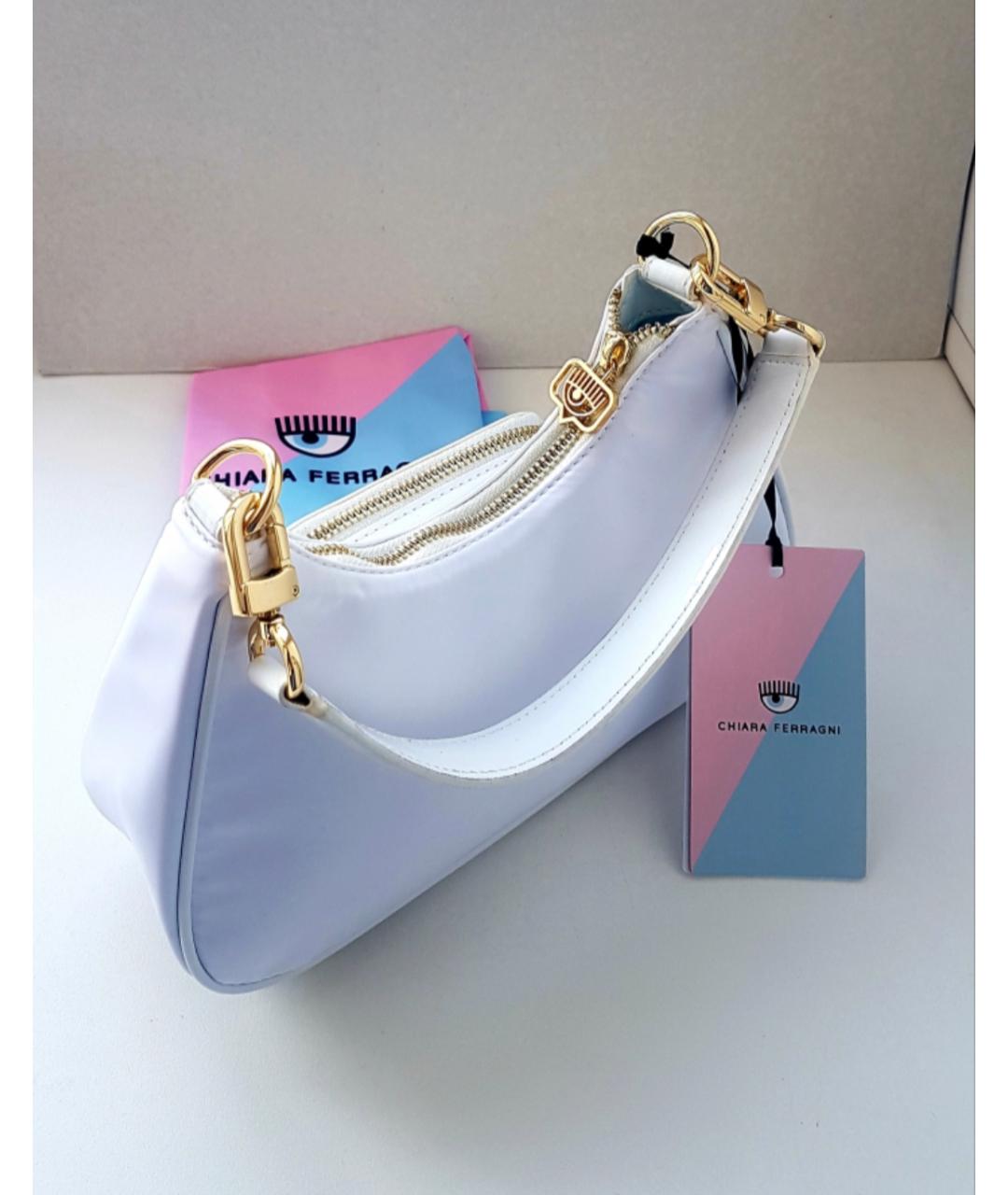 CHIARA FERRAGNI Белая сумка с короткими ручками, фото 6