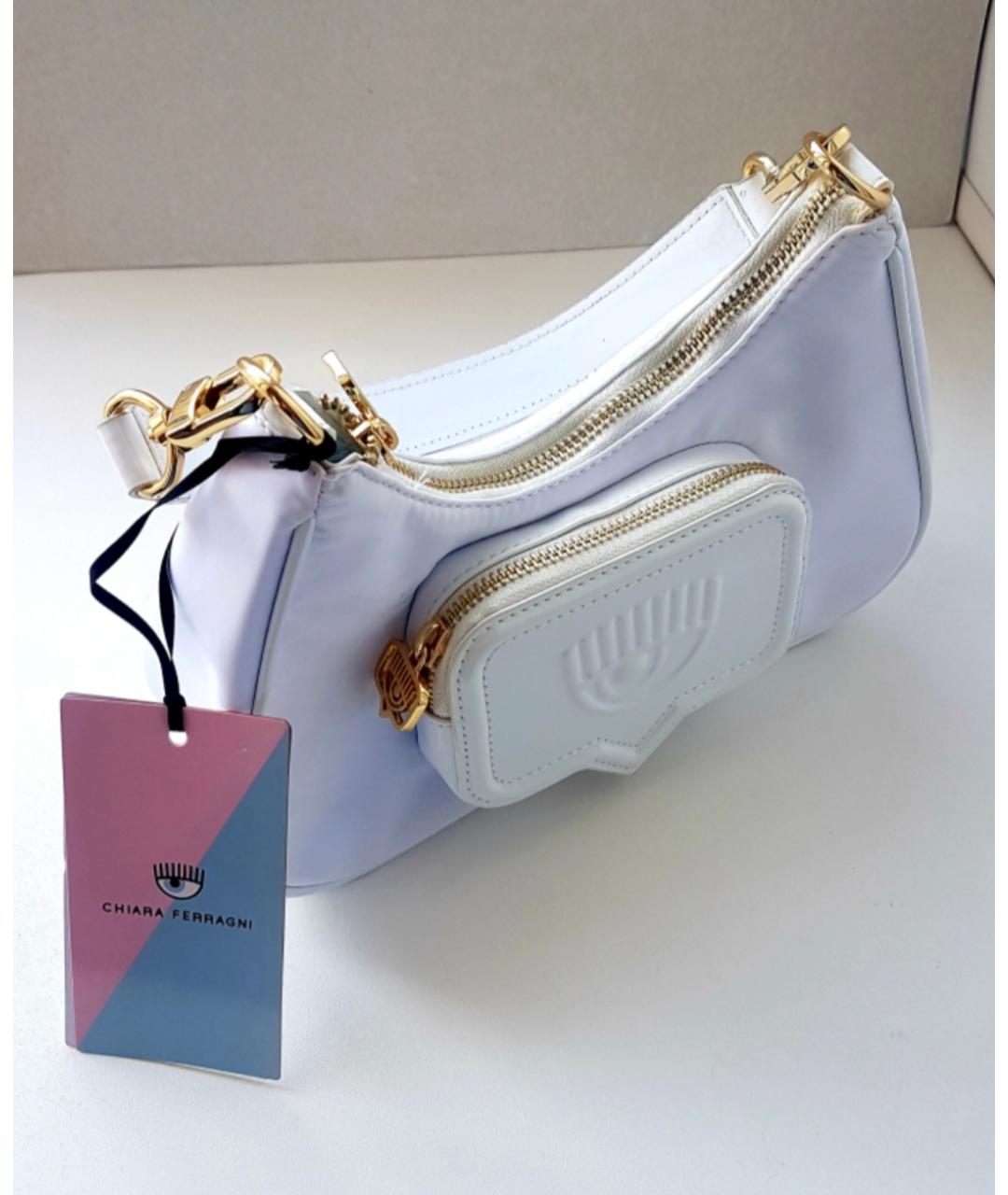 CHIARA FERRAGNI Белая сумка с короткими ручками, фото 5