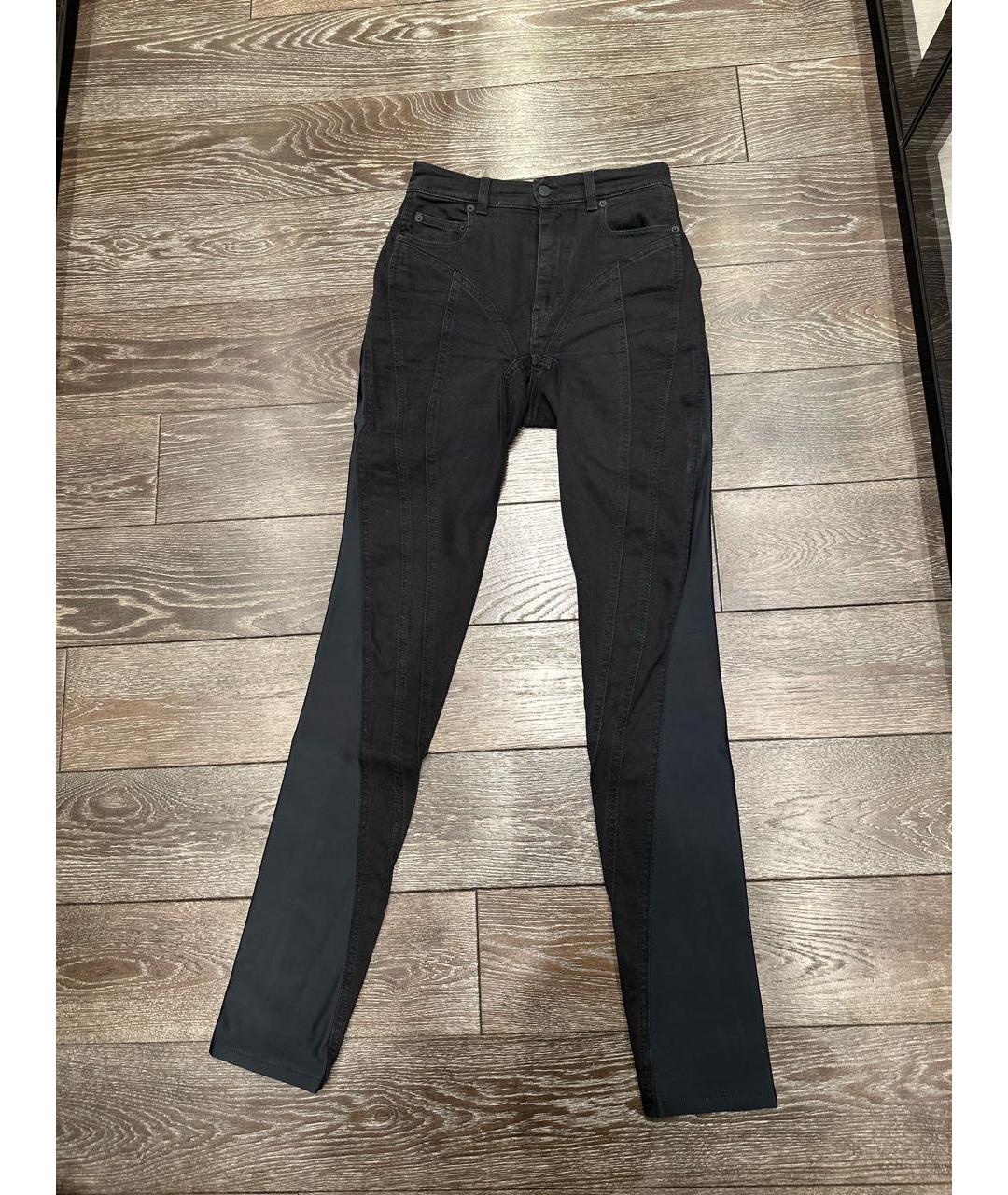 MUGLER Черные хлопко-полиэстеровые джинсы слим, фото 5