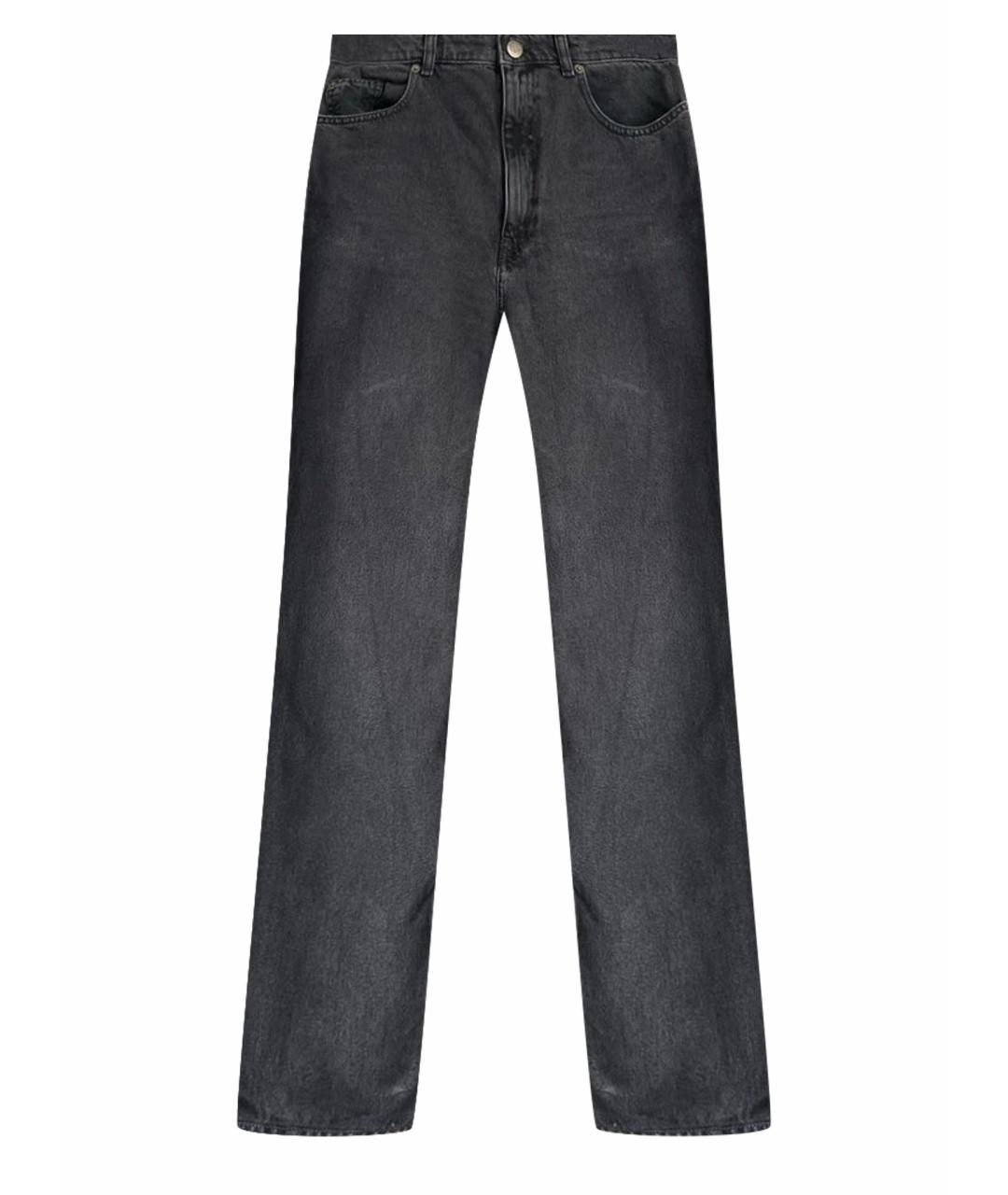 TWIN-SET Антрацитовые хлопко-полиэстеровые прямые джинсы, фото 1