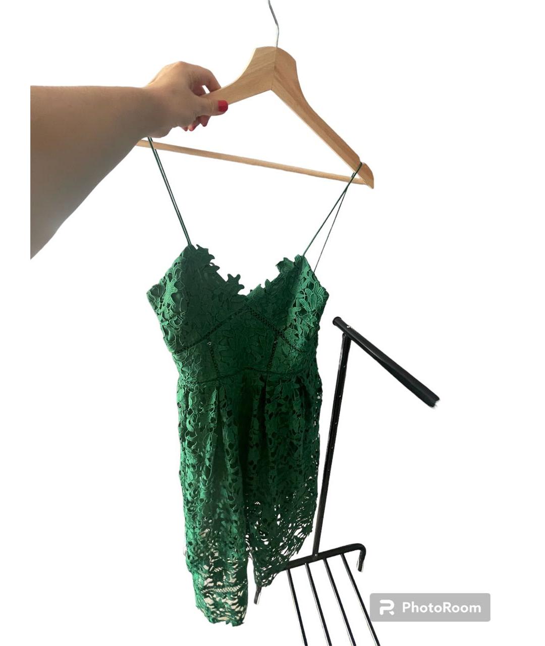 SELF-PORTRAIT Зеленые кружевное вечернее платье, фото 2