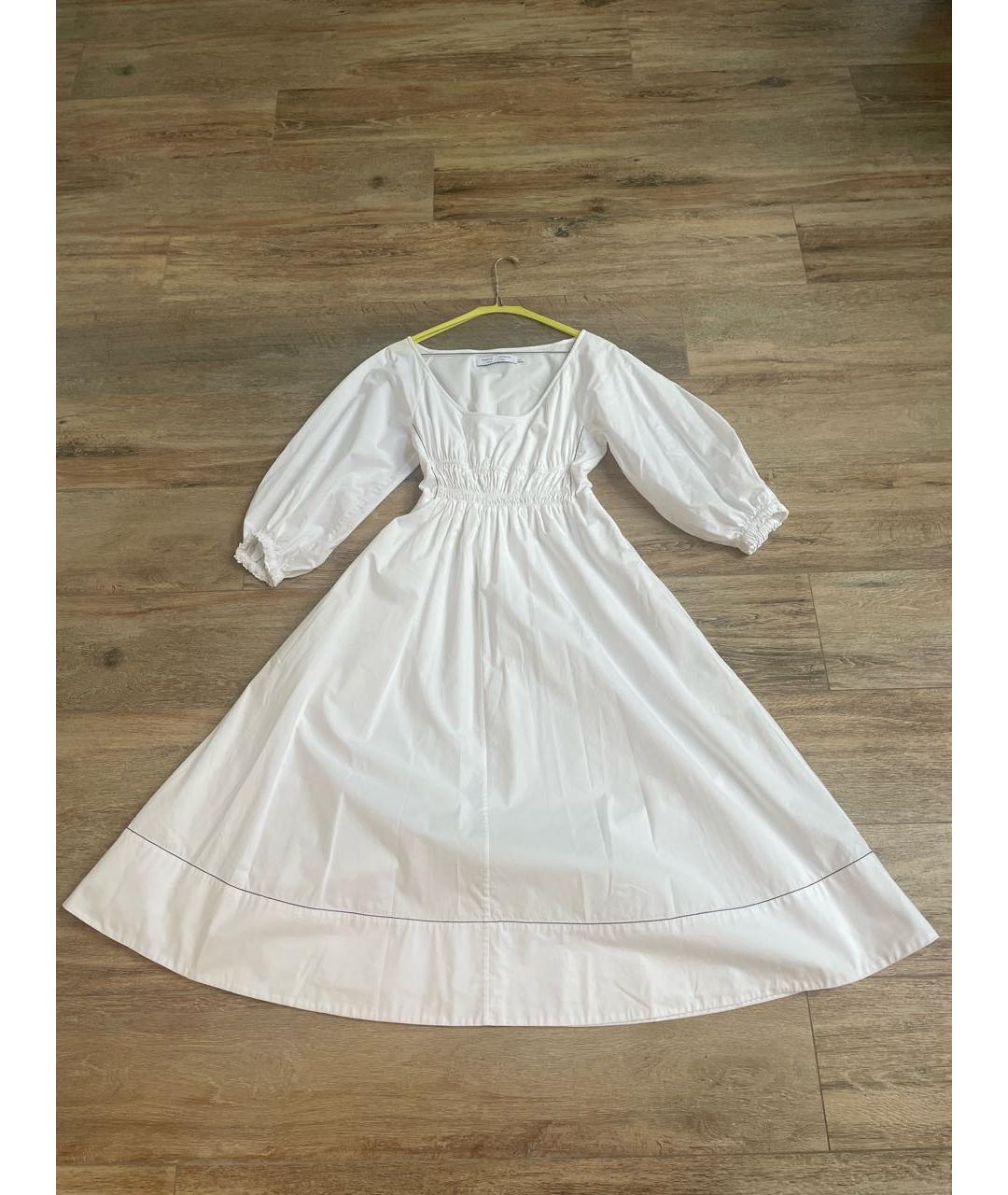 PROENZA SCHOULER Белое хлопковое повседневное платье, фото 6