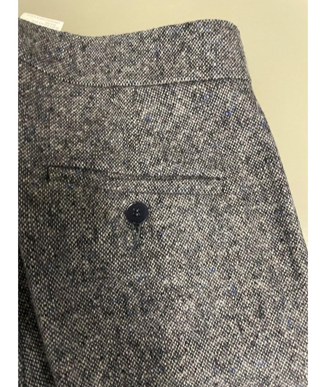 MAX MARA Серые шерстяные брюки узкие, фото 4