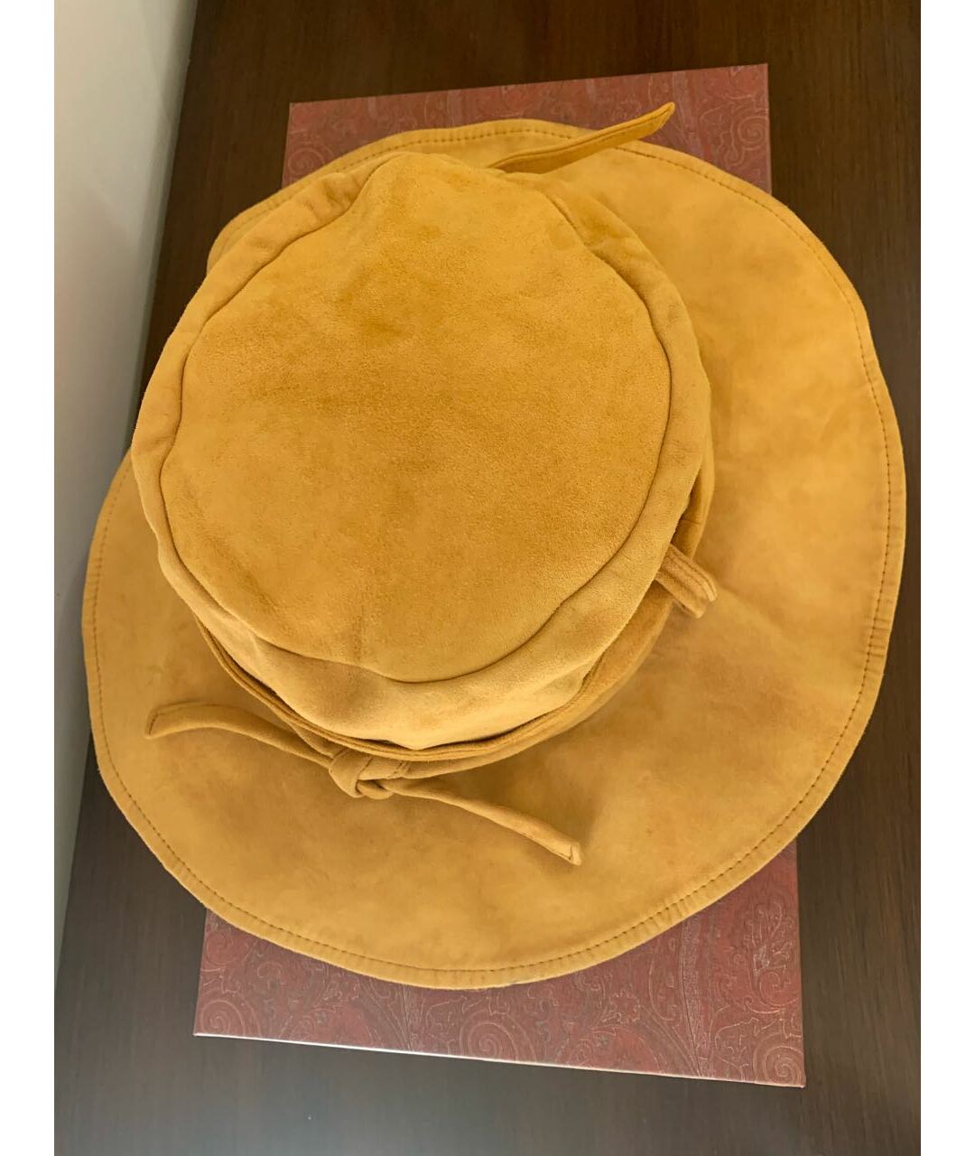 ETRO Горчичная бархатная шляпа, фото 4