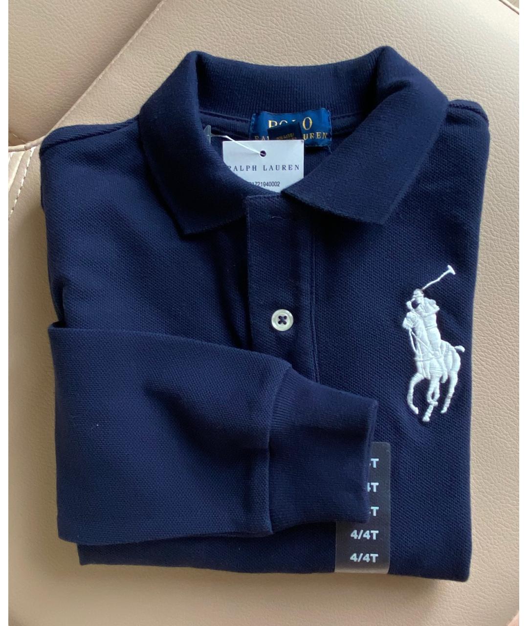 POLO RALPH LAUREN Темно-синяя хлопковая детская рубашка, фото 3