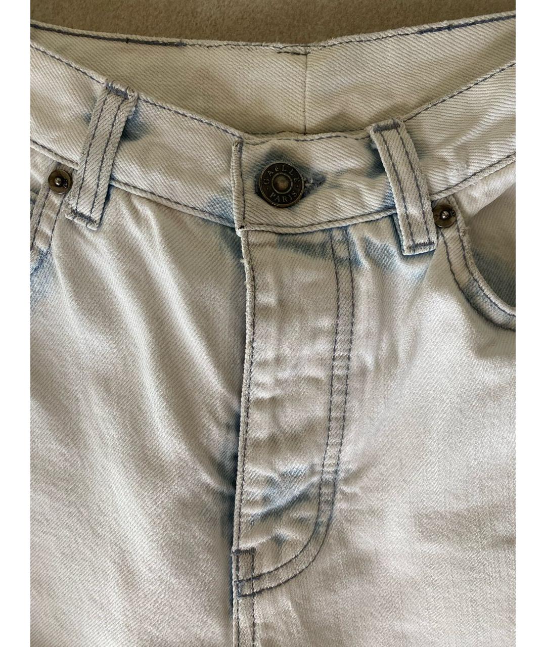 GAELLE BONHEUR Белые хлопковые прямые джинсы, фото 2