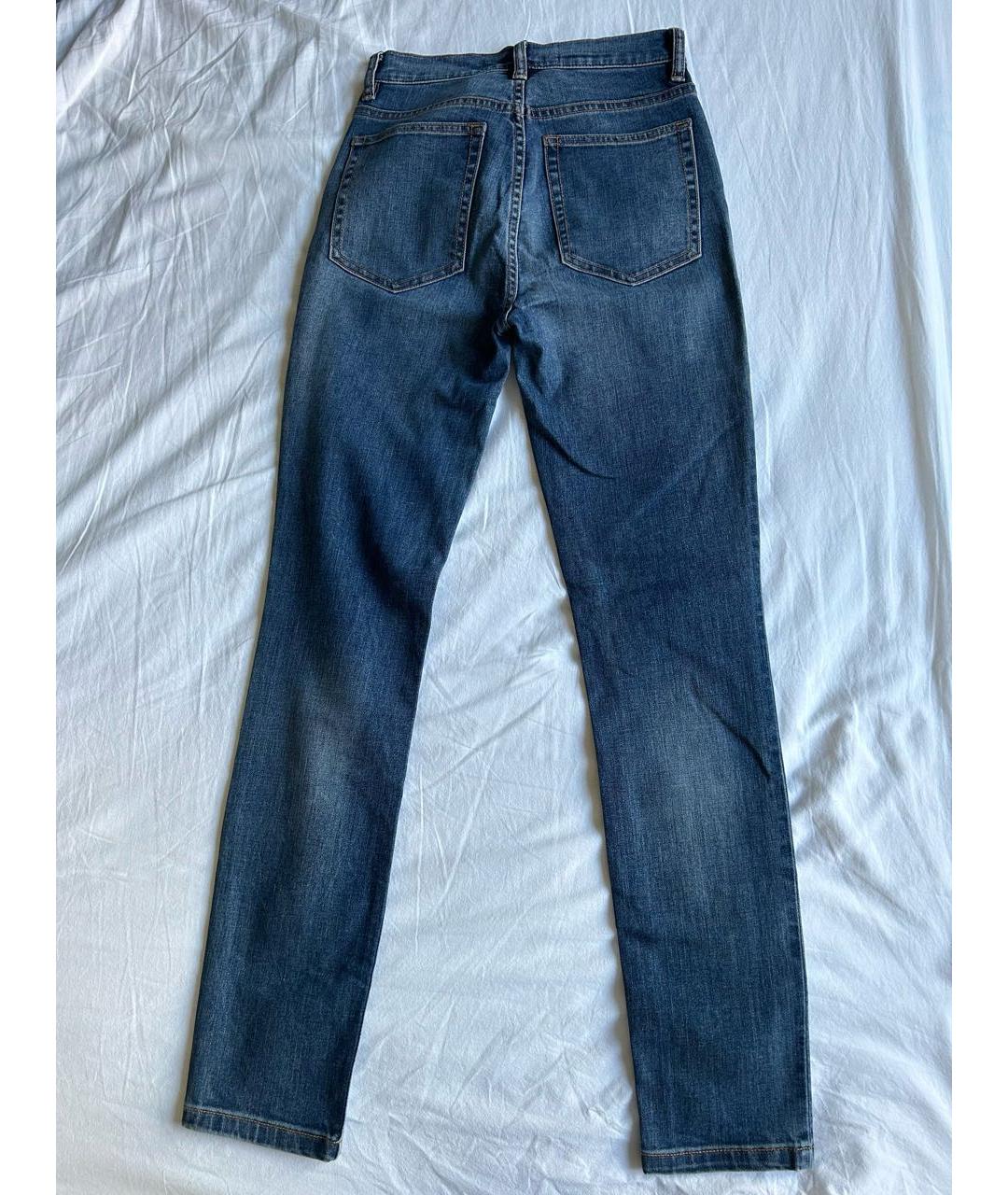 MARC BY MARC JACOBS Синие хлопко-полиэстеровые джинсы слим, фото 2