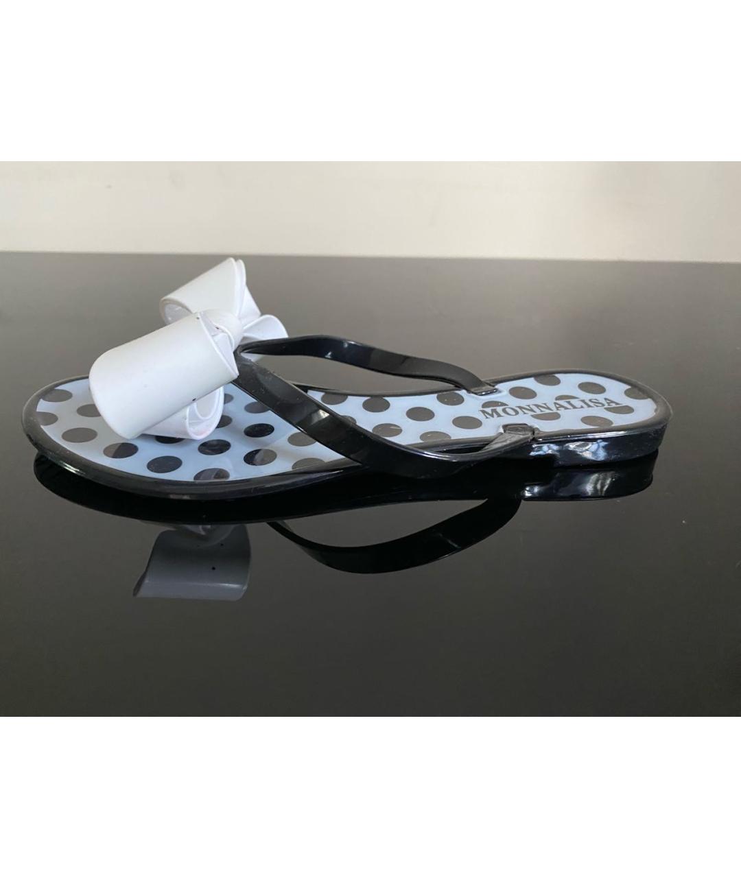 MONNALISA Черные резиновые сандалии и шлепанцы, фото 5